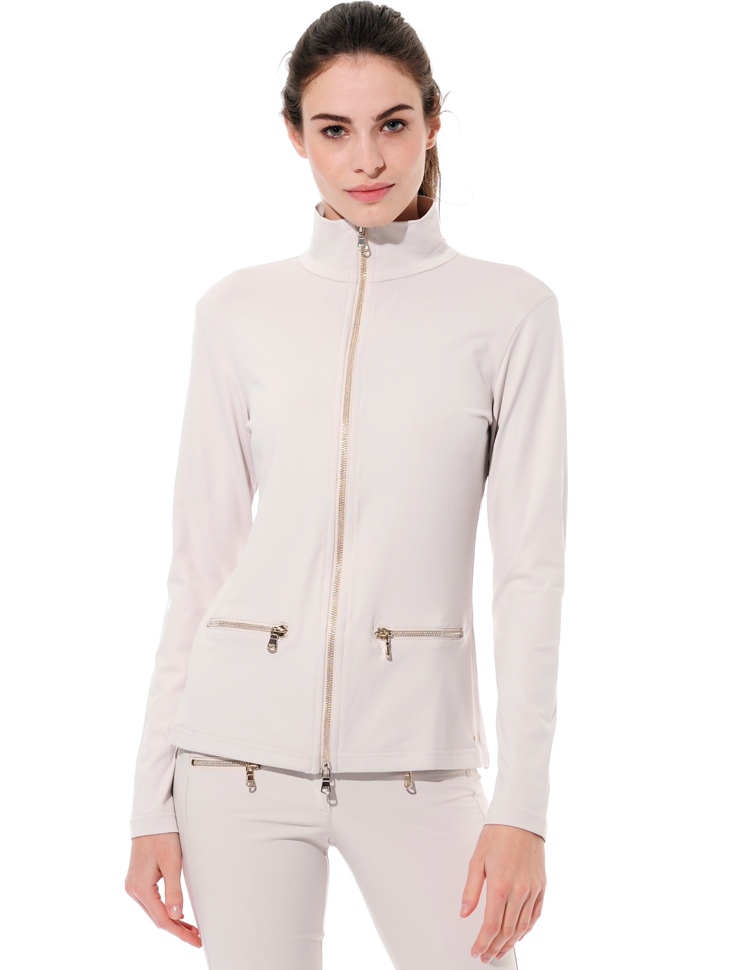 Jersey Full Zip Midlayer linen