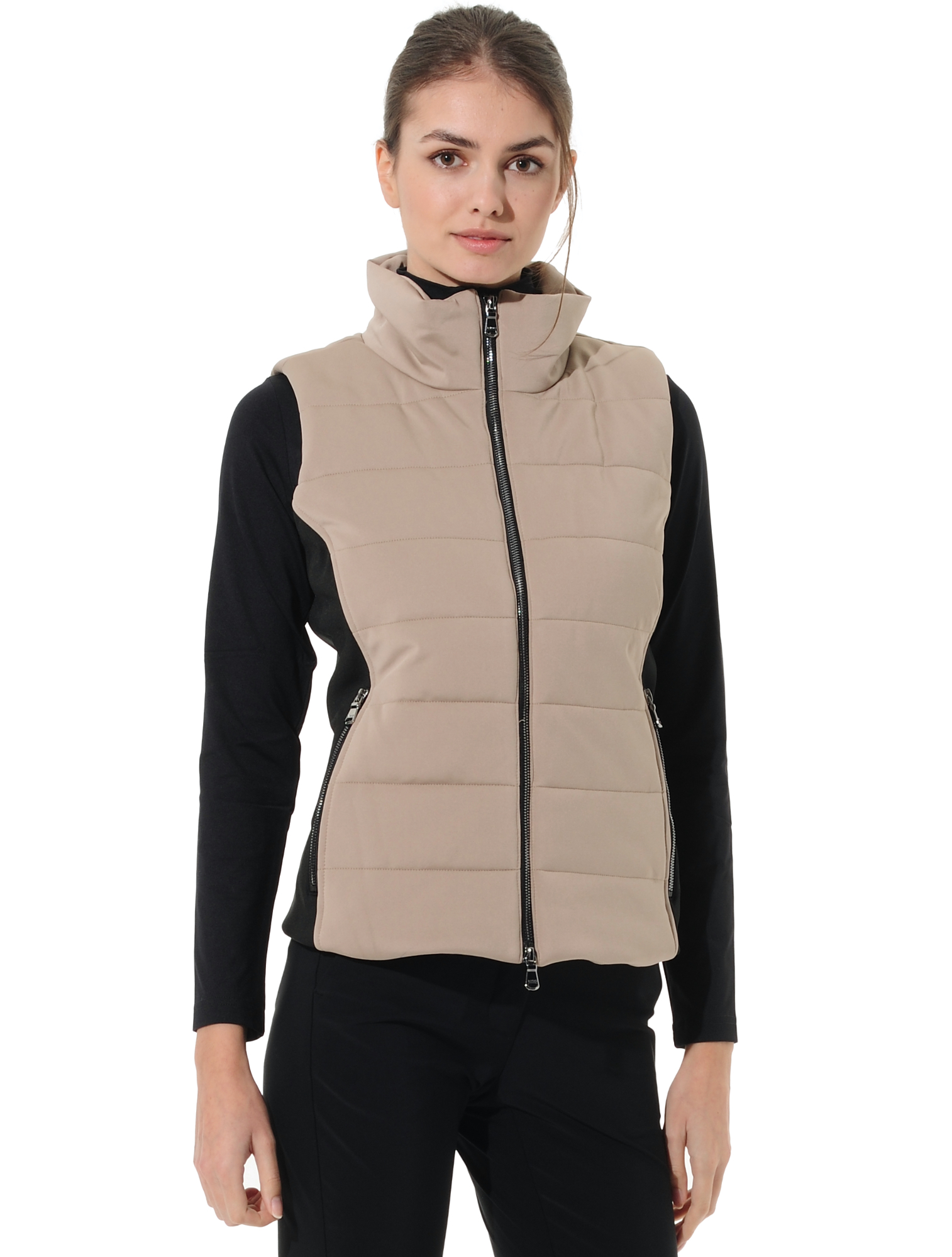 Power Stretch Weste taupe/black