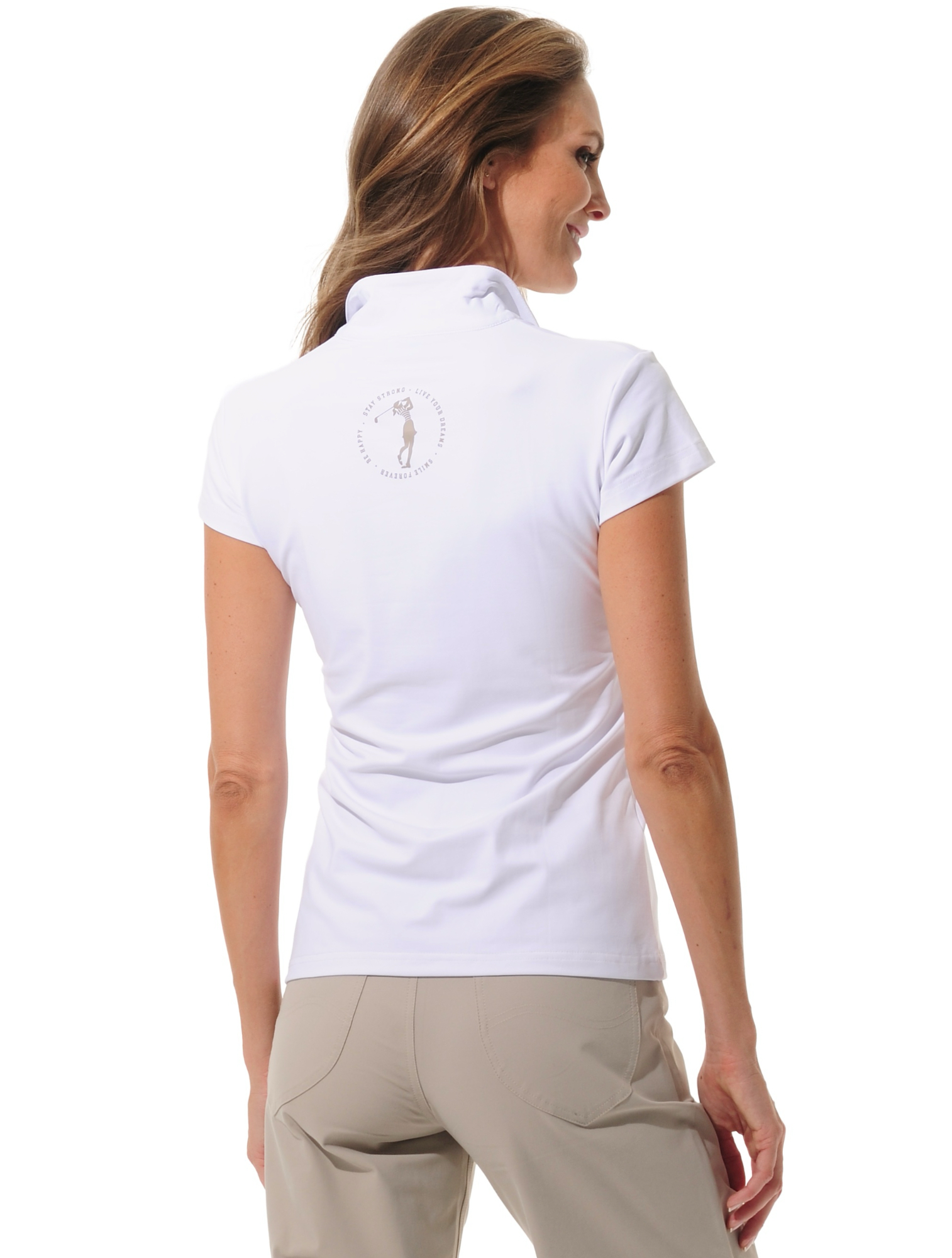 Jersey Golf Poloshirt white