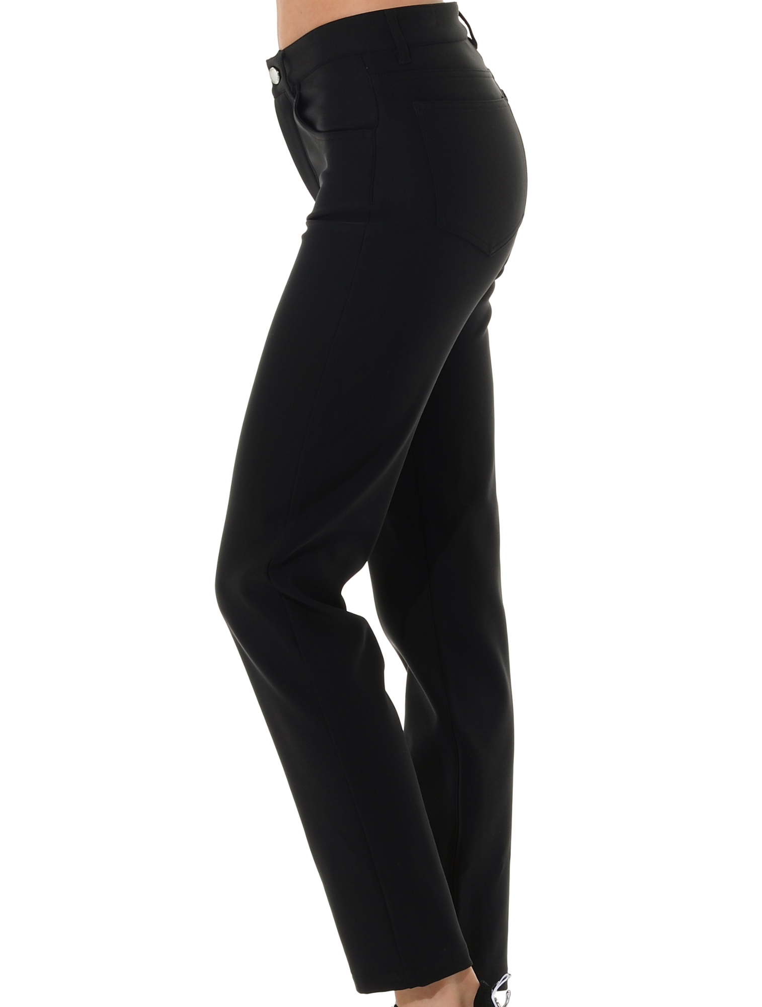 Thermo straight cut pants black