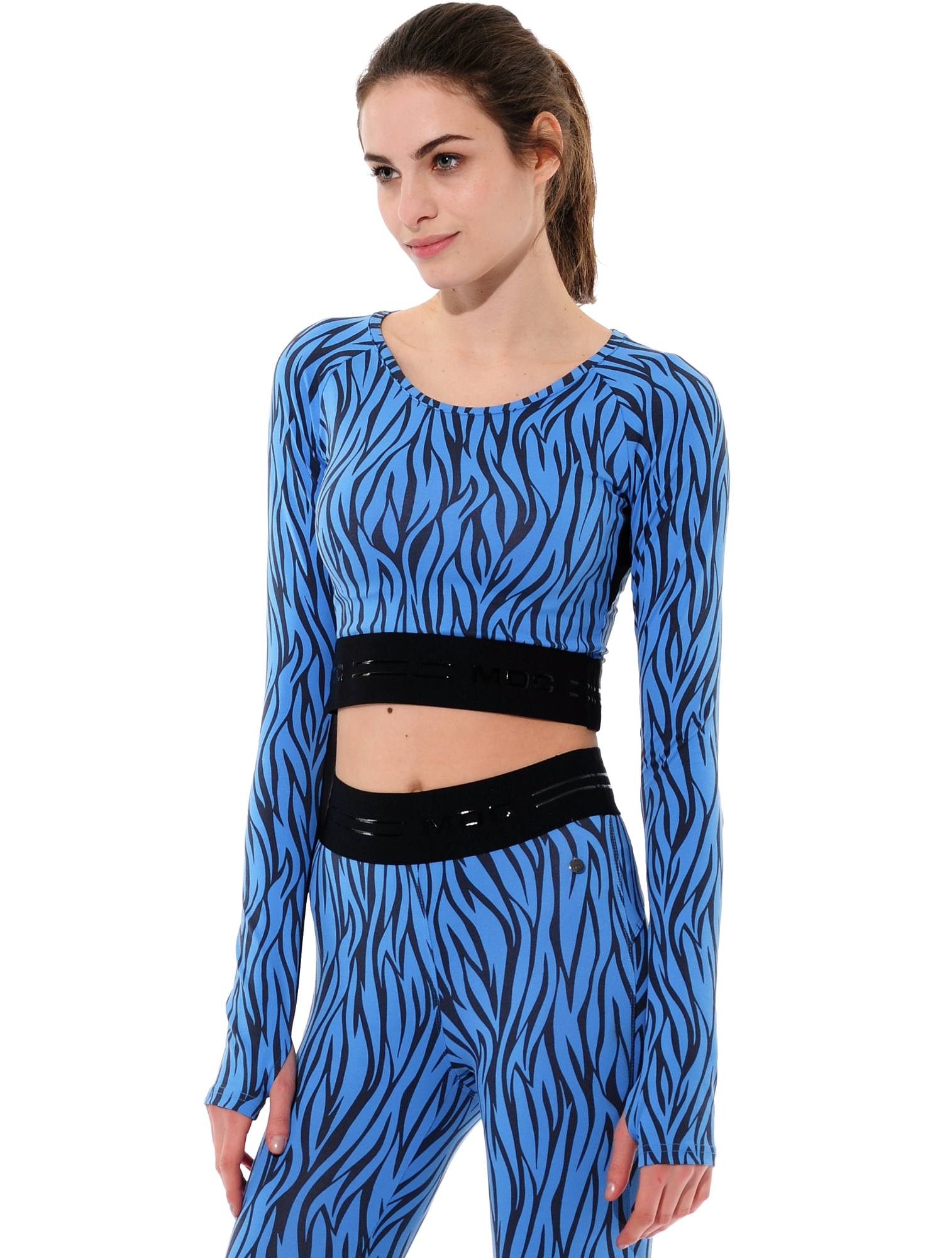 Zebra Skin print crop top ibiza 