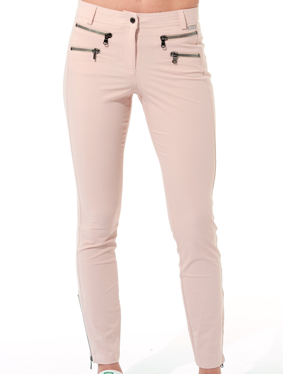 4way stretch double zip ankle pants pearl 