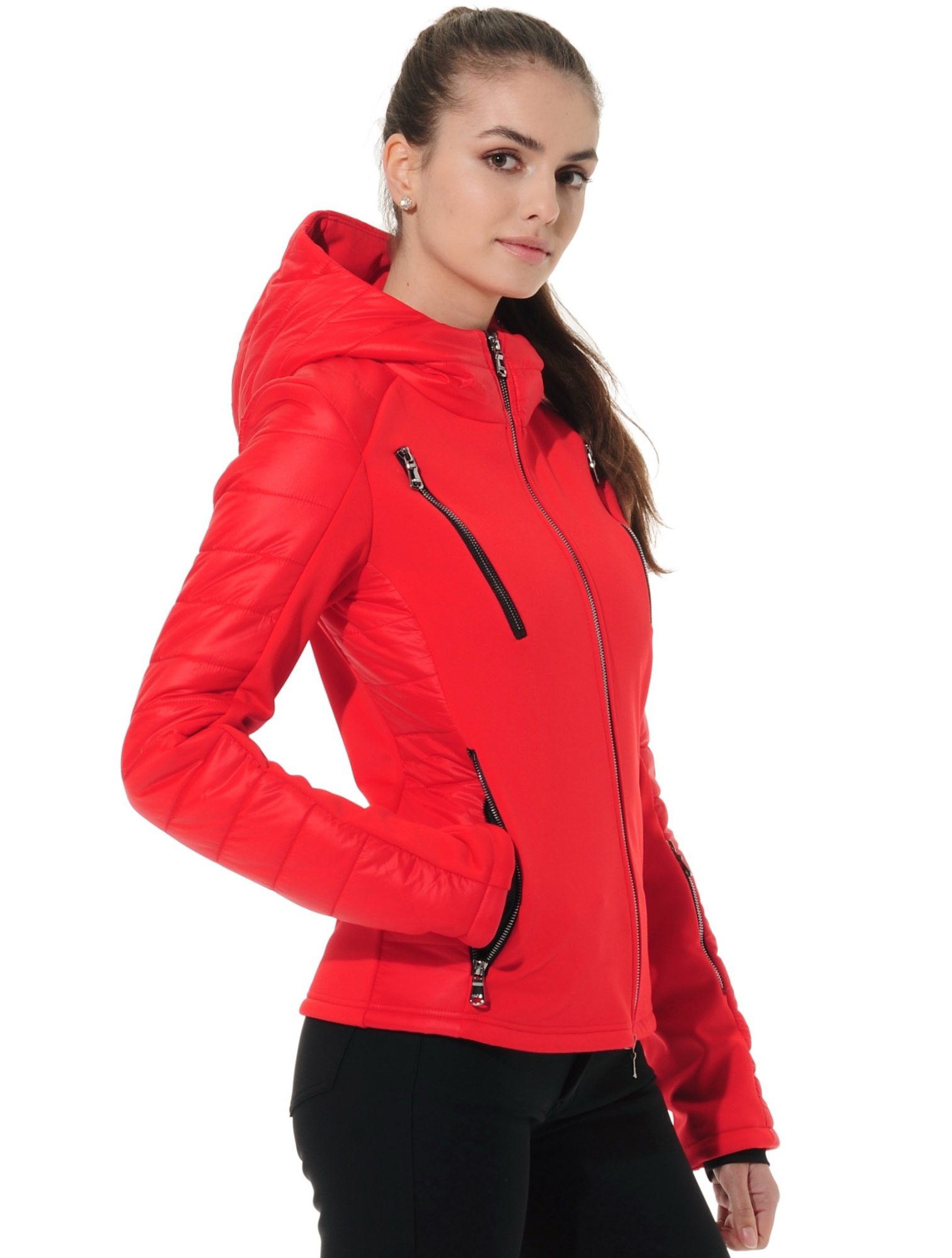 power stretch hybrid jacket red 