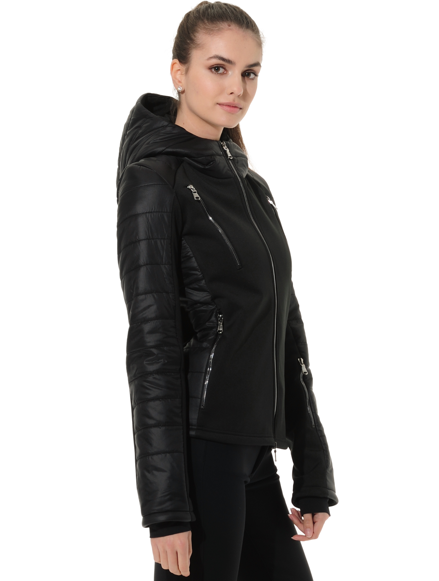 Power Stretch Hybridjacke black