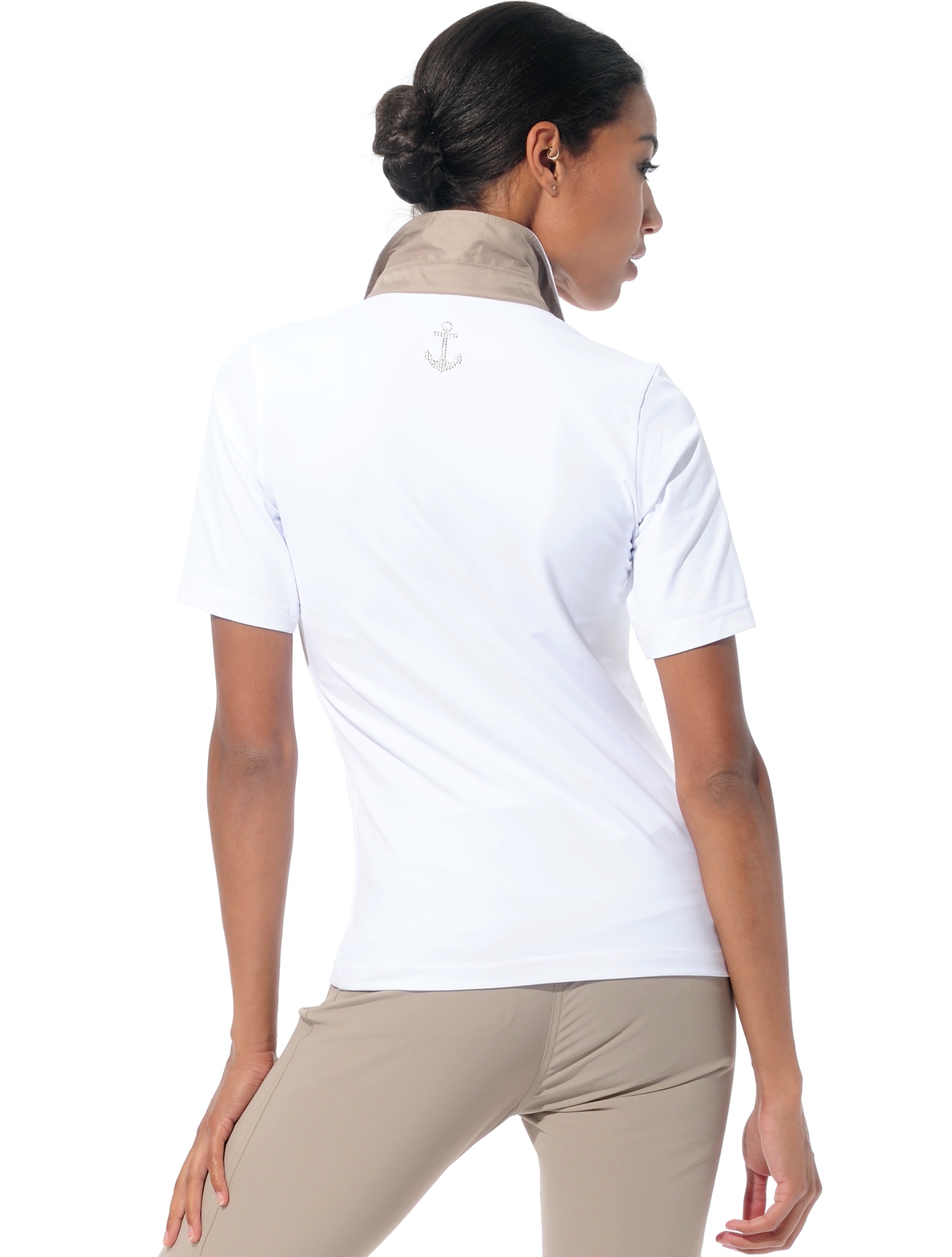 Meryl polo shirt white/taupe 