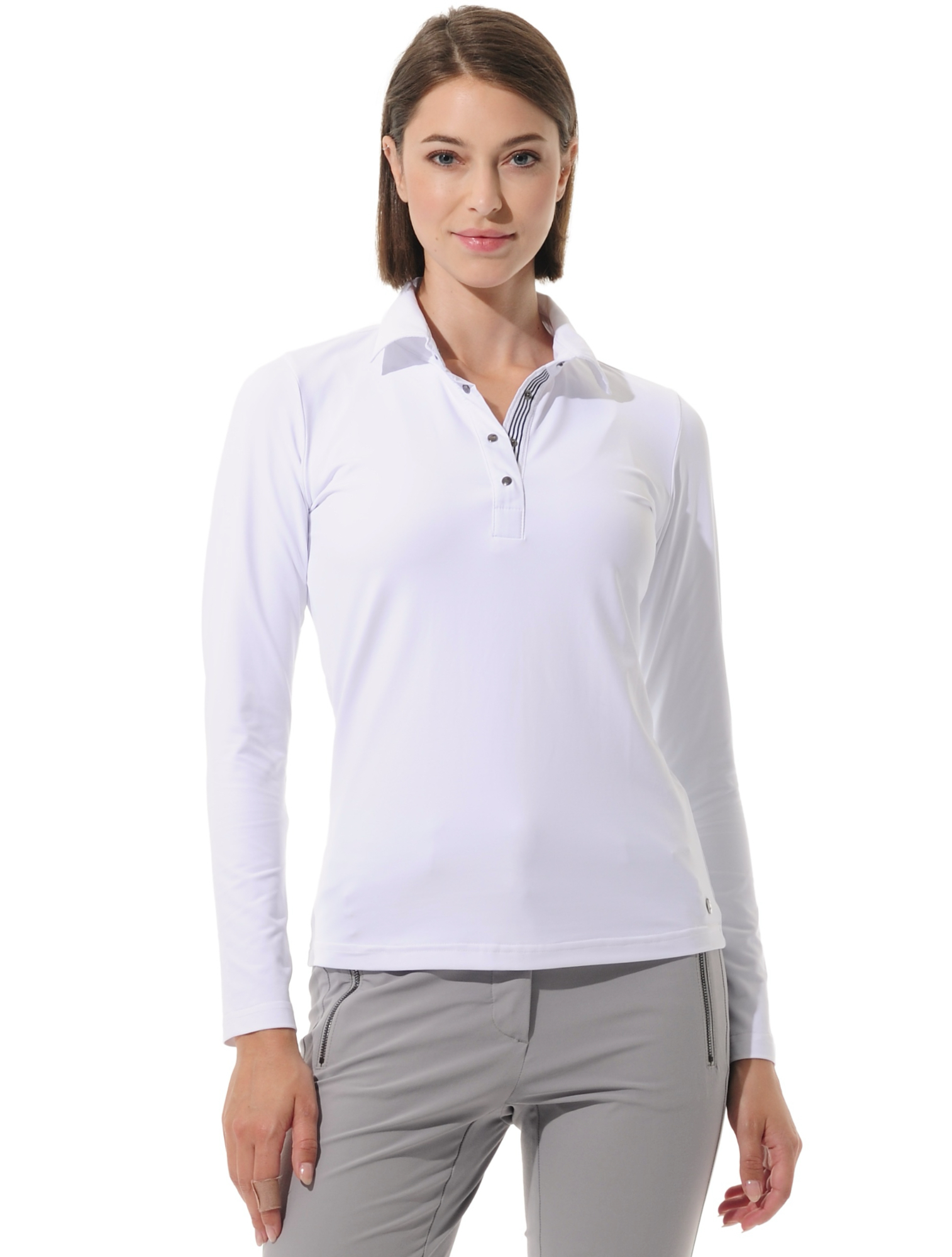 Jersey golf polo shirt white 