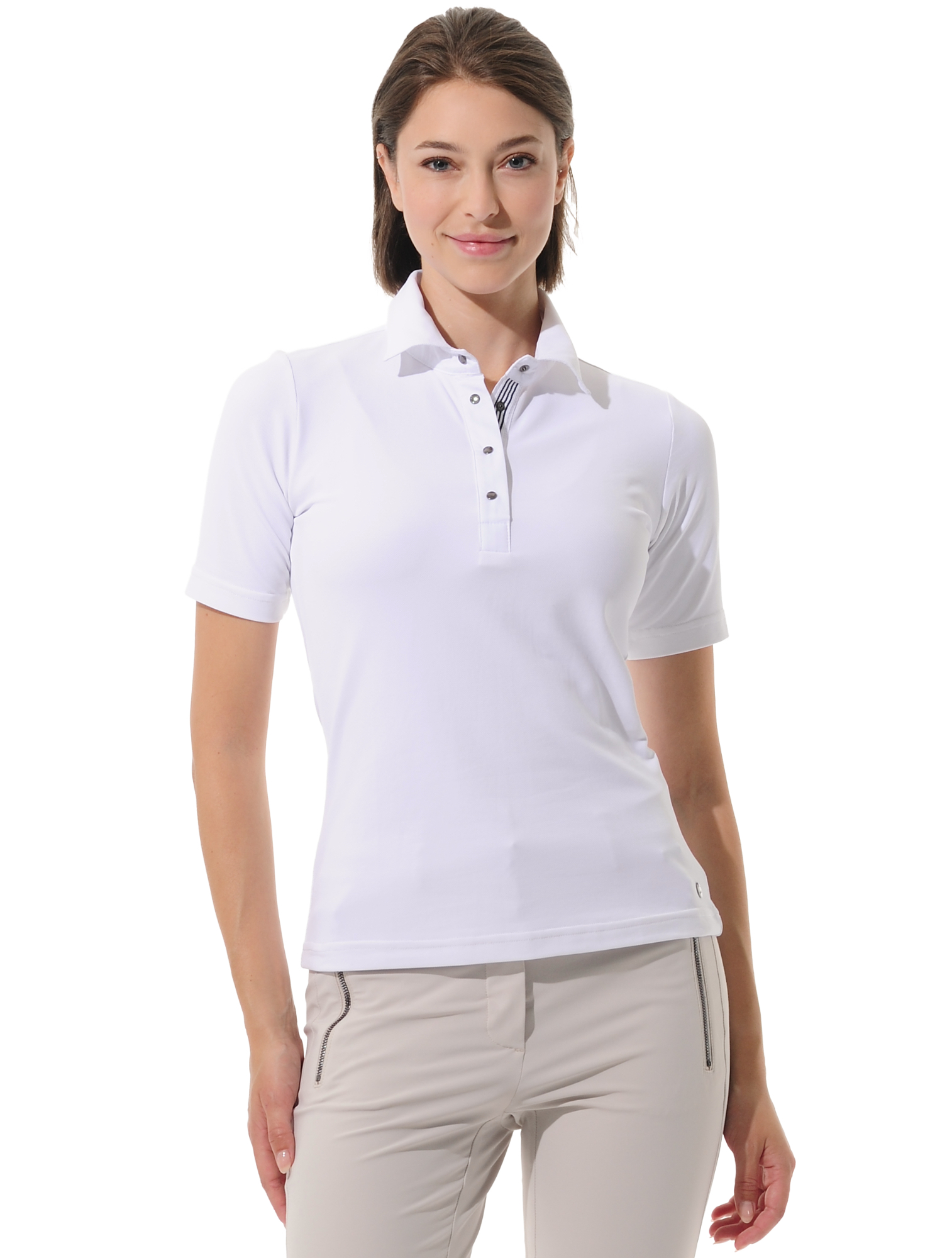 Pique golf polo shirt white