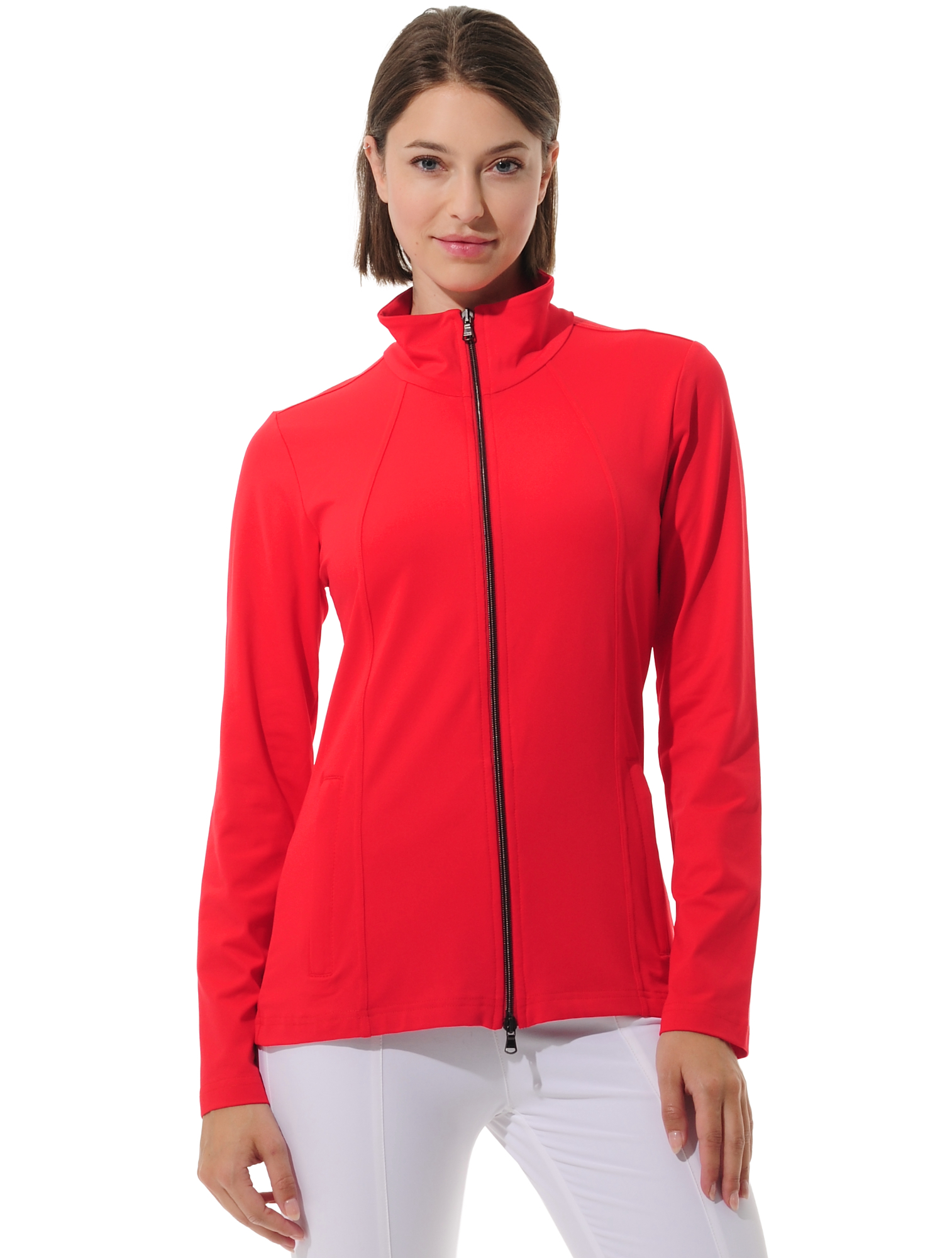 Jersey golf full zip midlayer red 