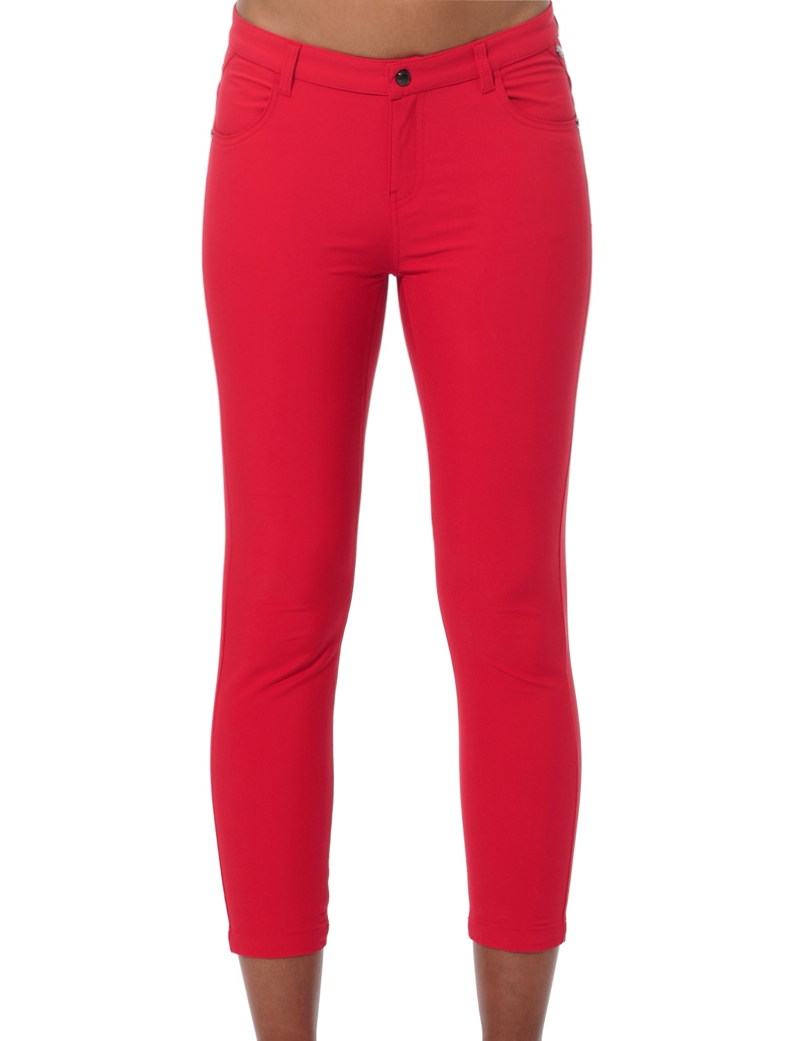 4way stretch cropped 5pockets red 