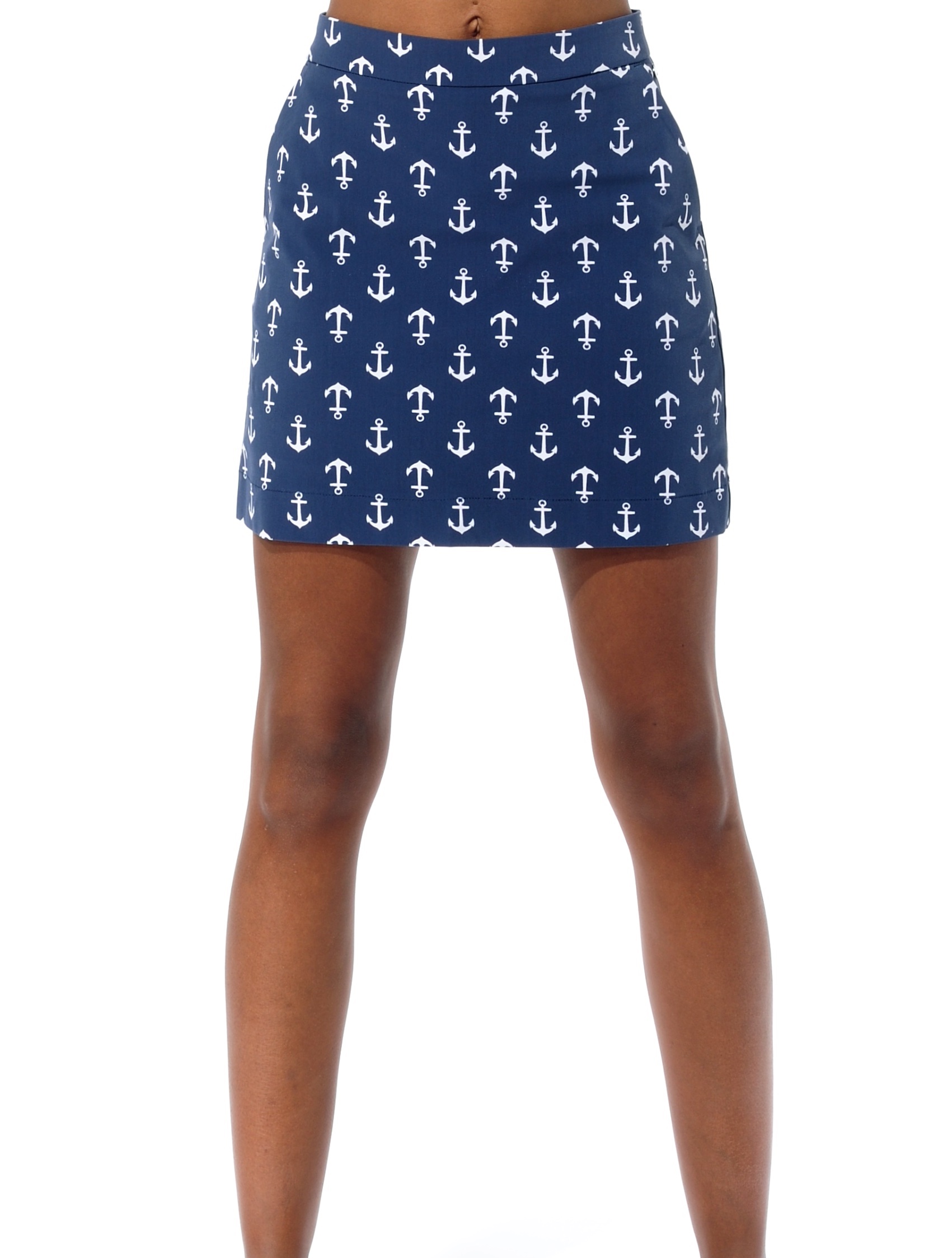 4way stretch print golf skort navy 