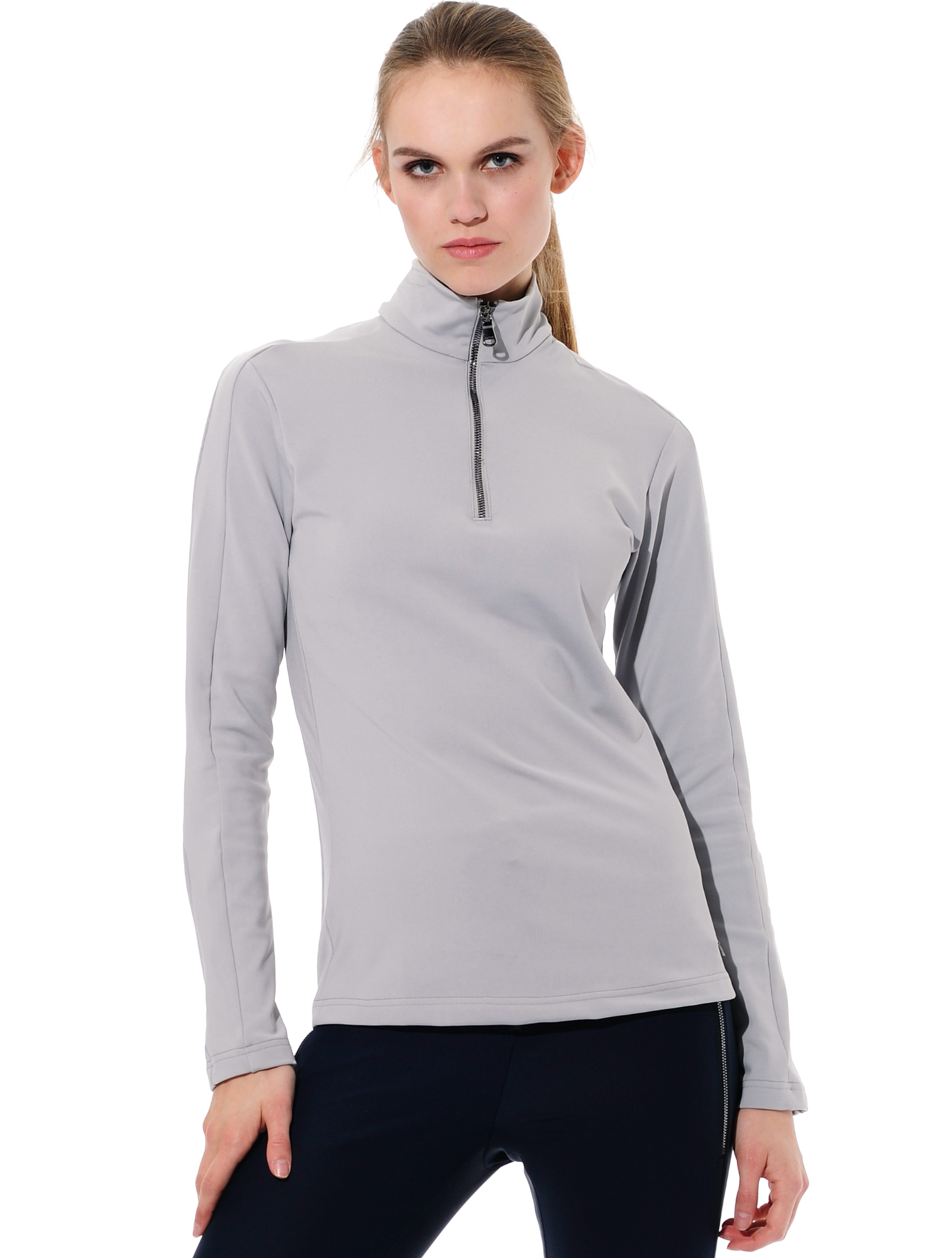 Softex zip longsleeve grey 