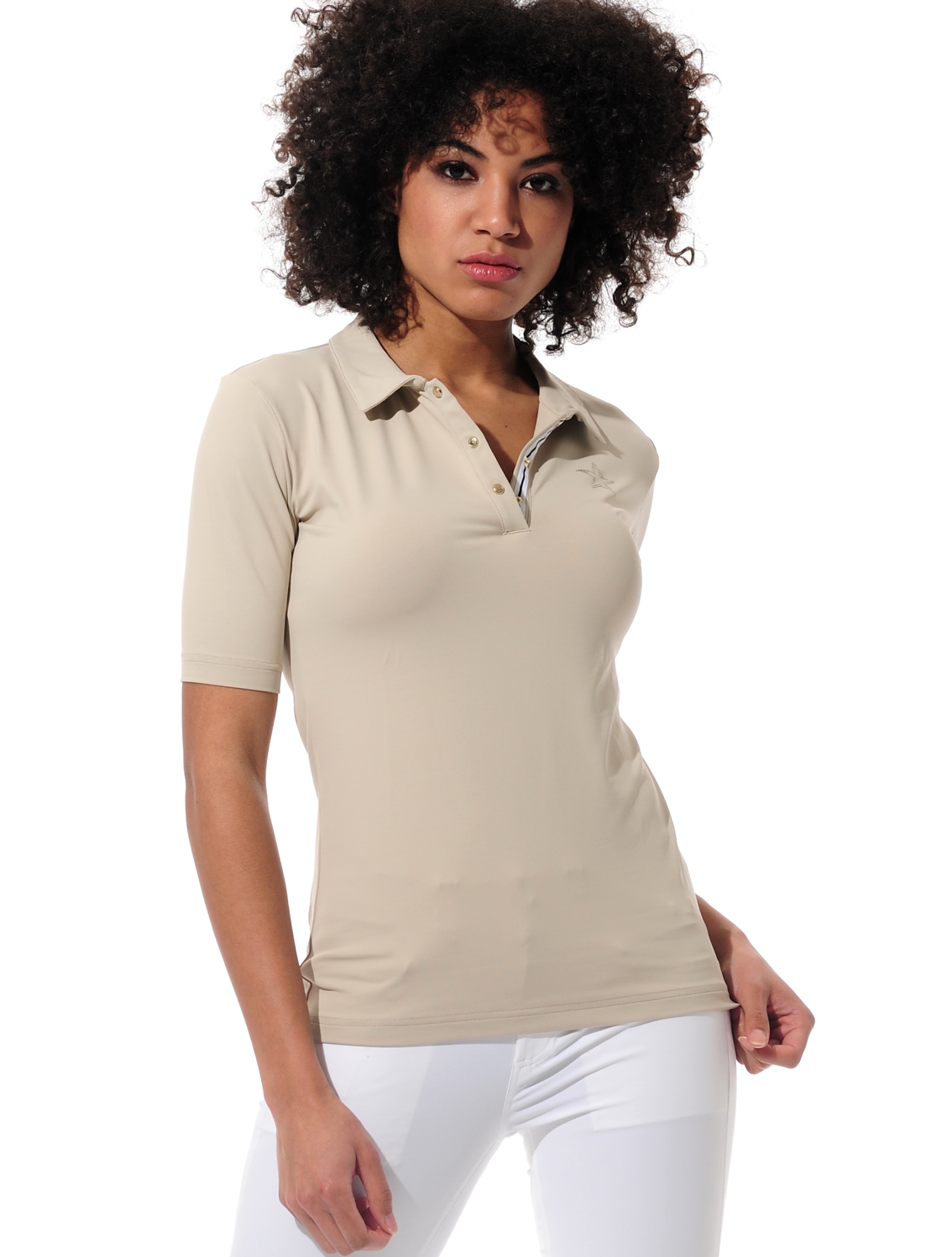 Meryl polo shirt light taupe 