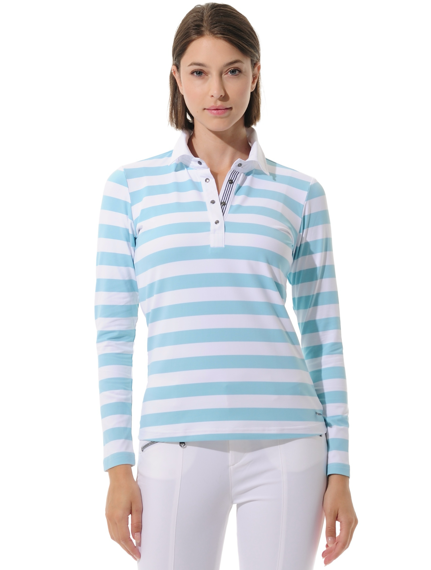 Yachting print golf polo shirt sea