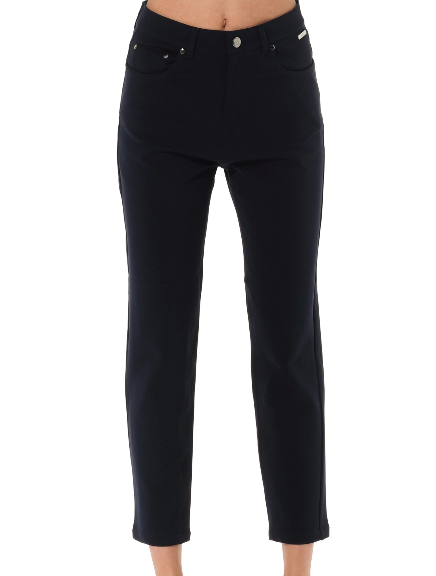 Cord stretch tapered fit pants night blue