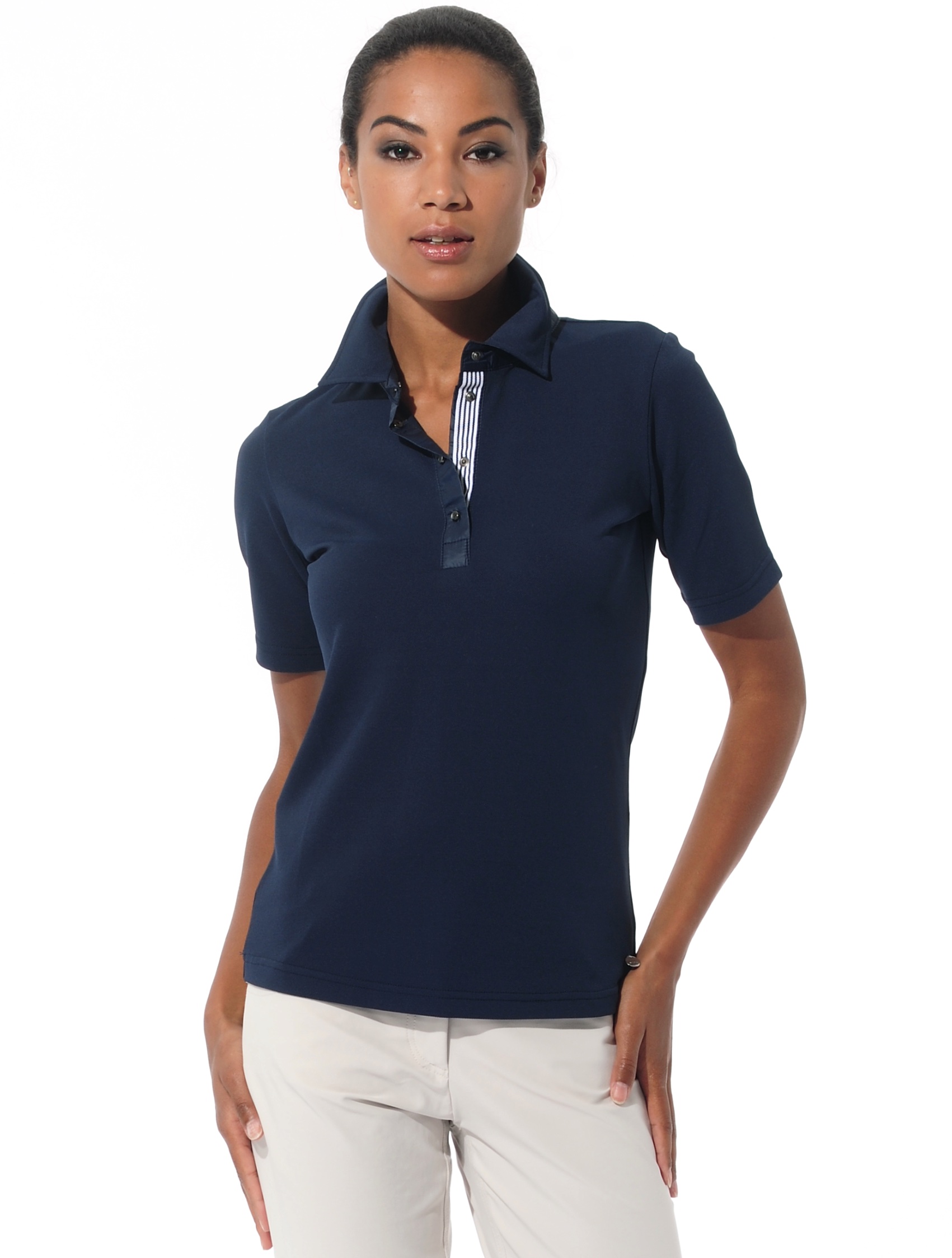 pique polo shirt navy 