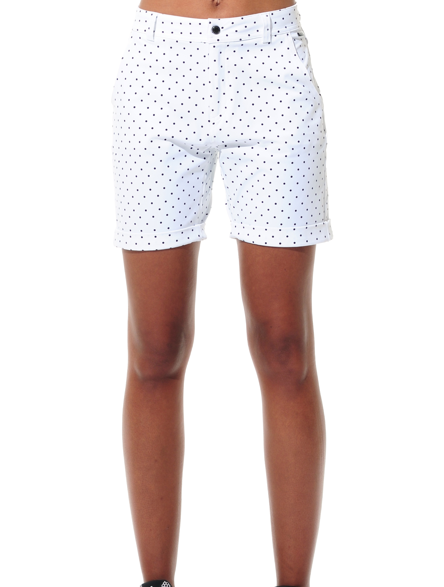 4way stretch print shorts white/black 