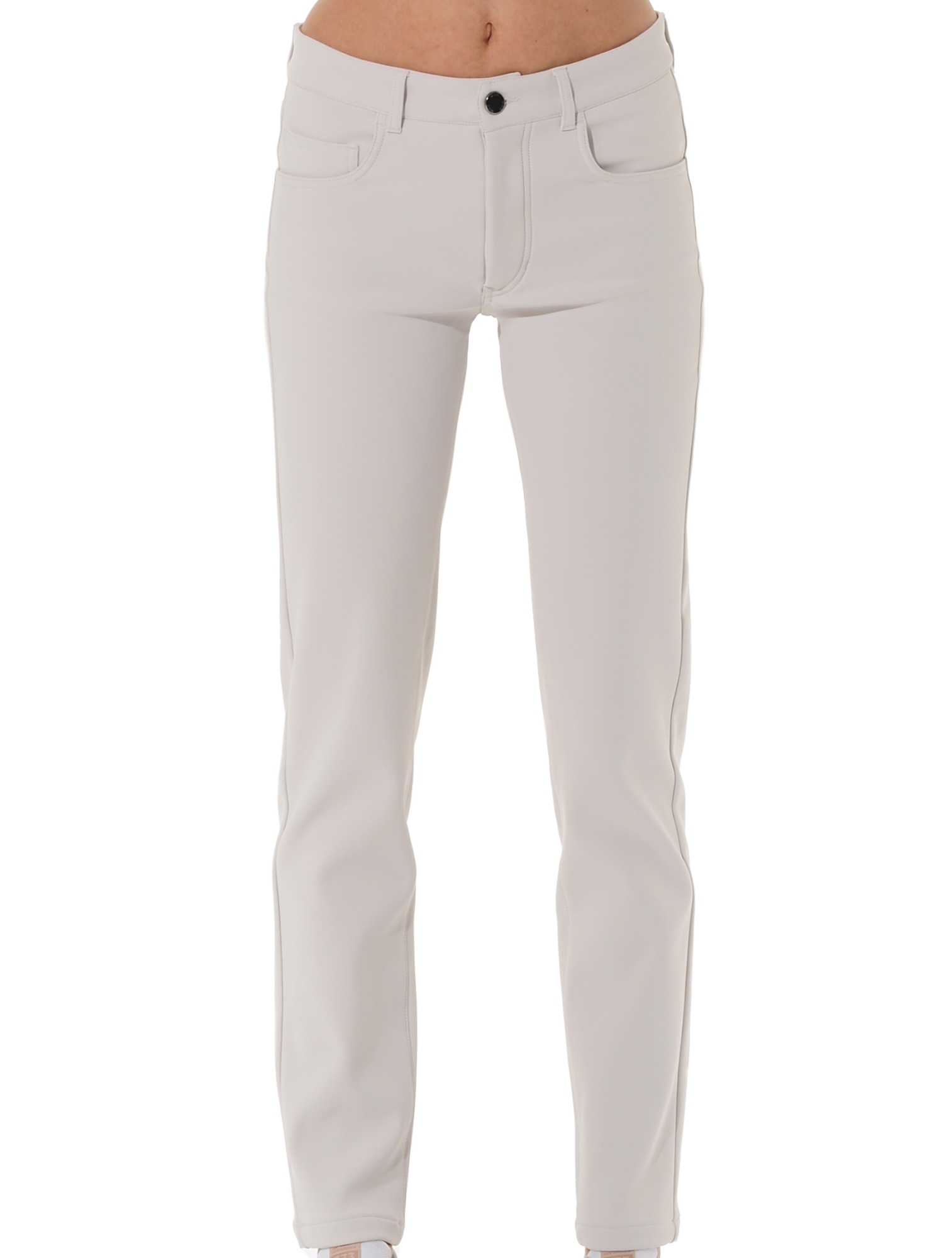 Thermo straight cut pants linen