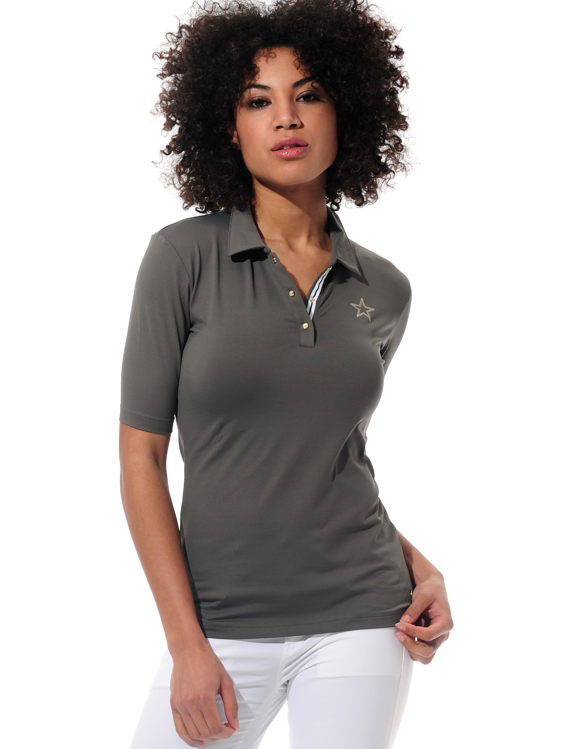 Meryl polo shirt steel 