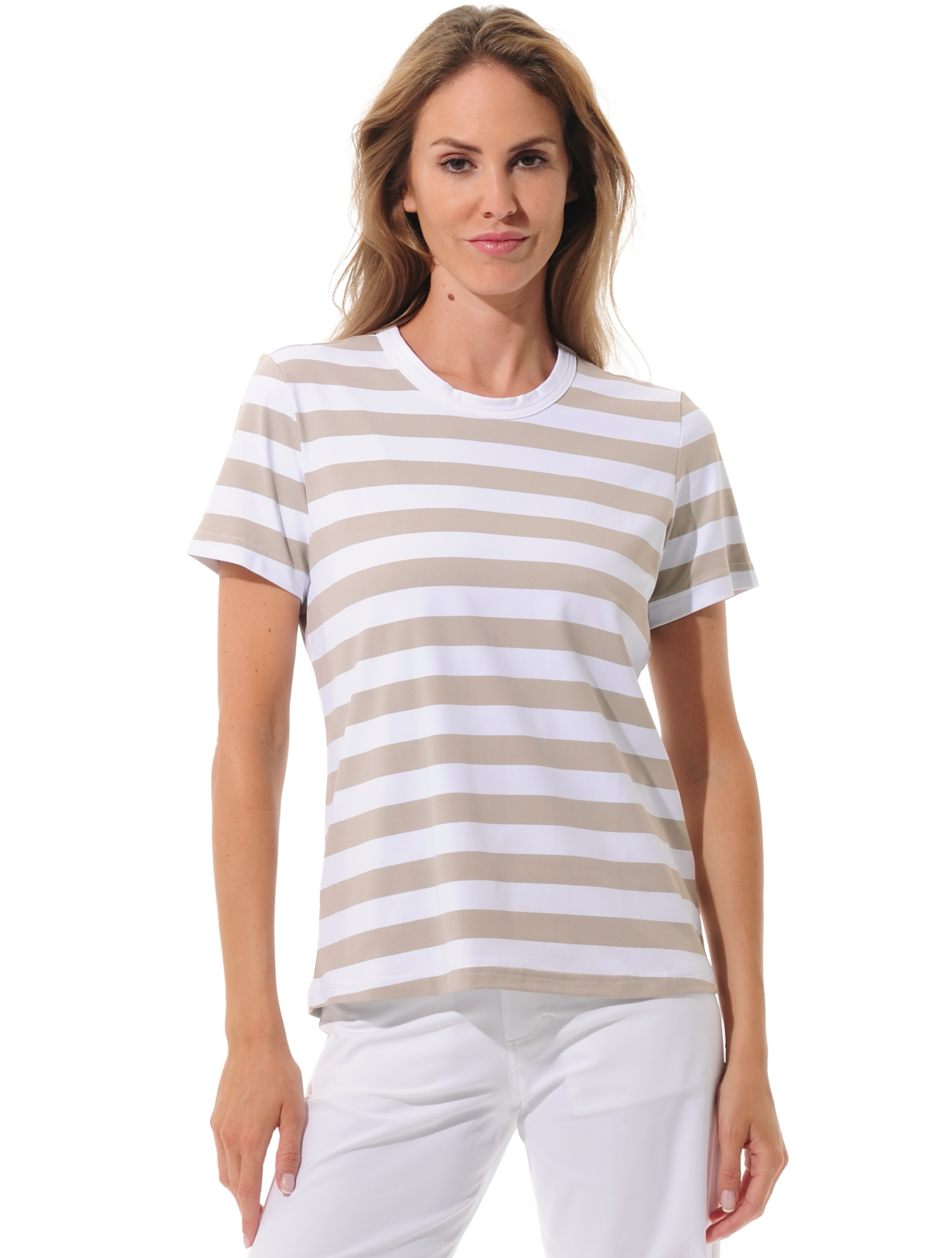 Yachting print t-shirt light taupe