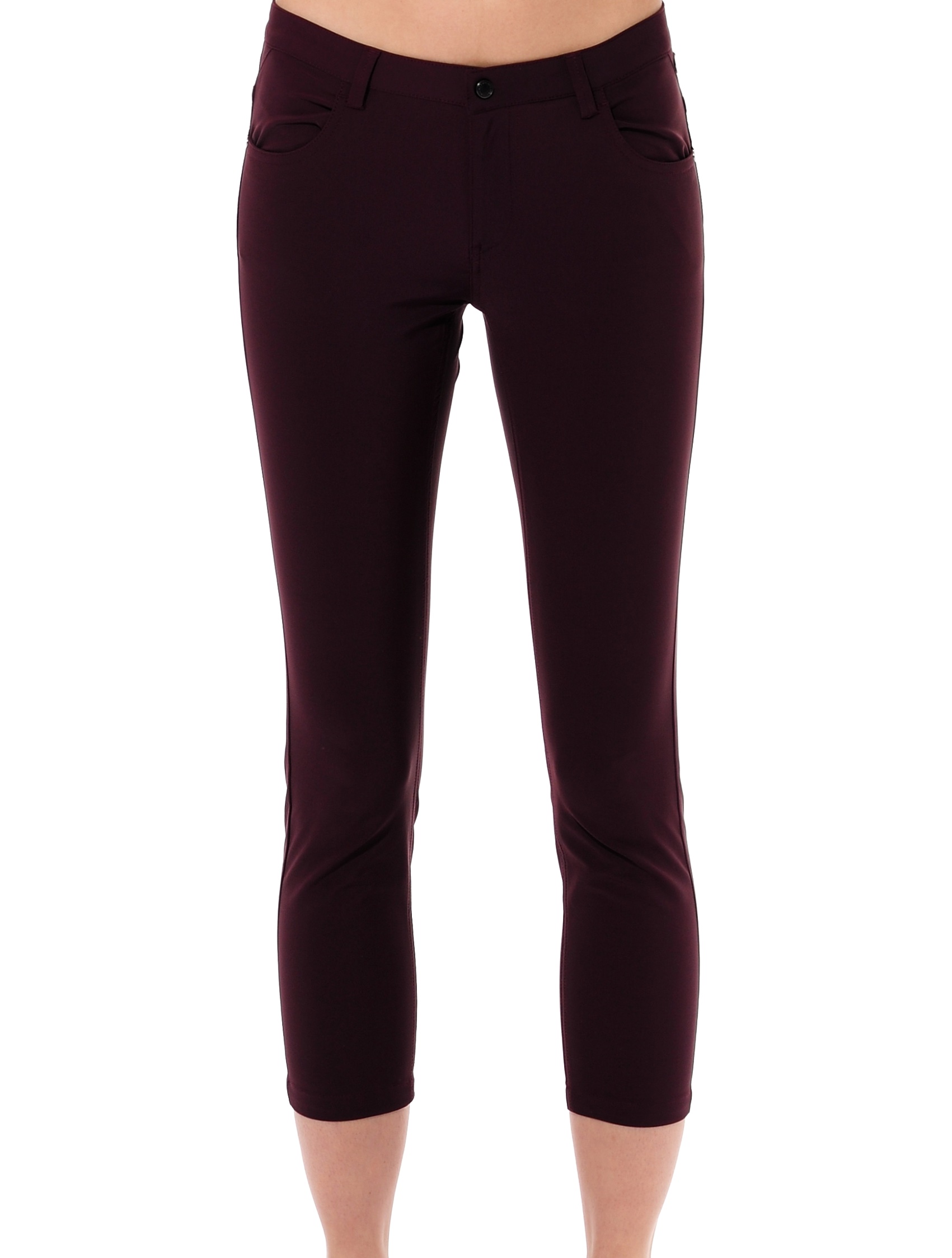 4way Stretch Cropped 5pockets burgundy