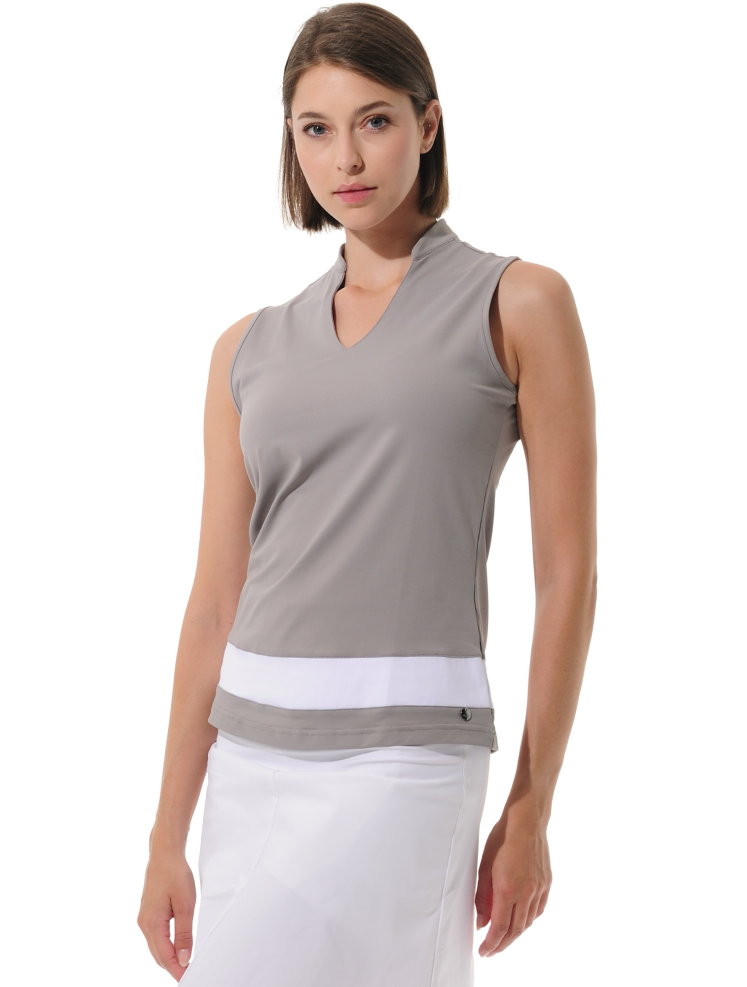 Jersey Golf Poloshirt grey/white