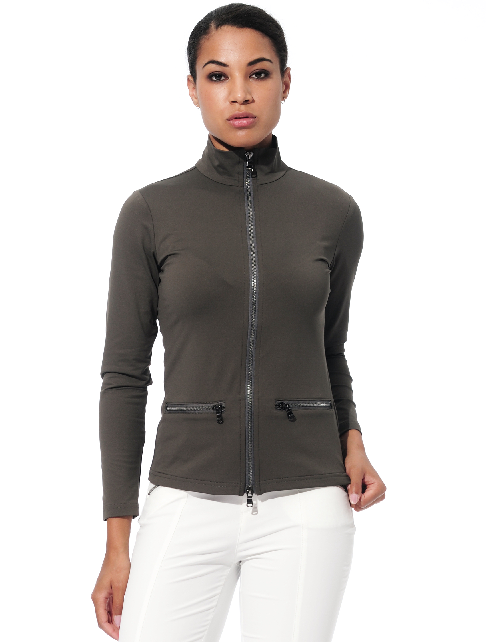 Jersey Full Zip Midlayer stone