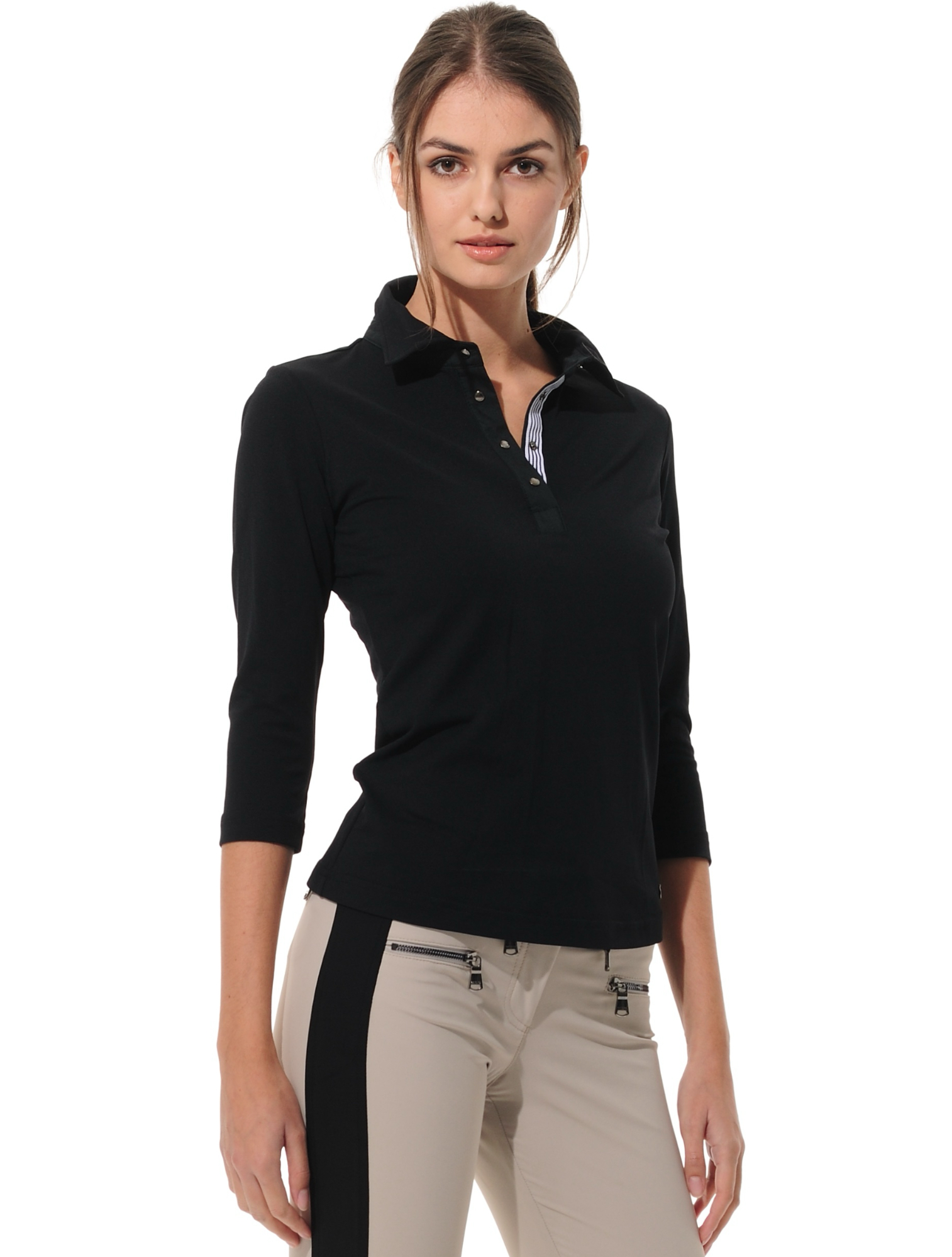 Pique golf polo shirt black