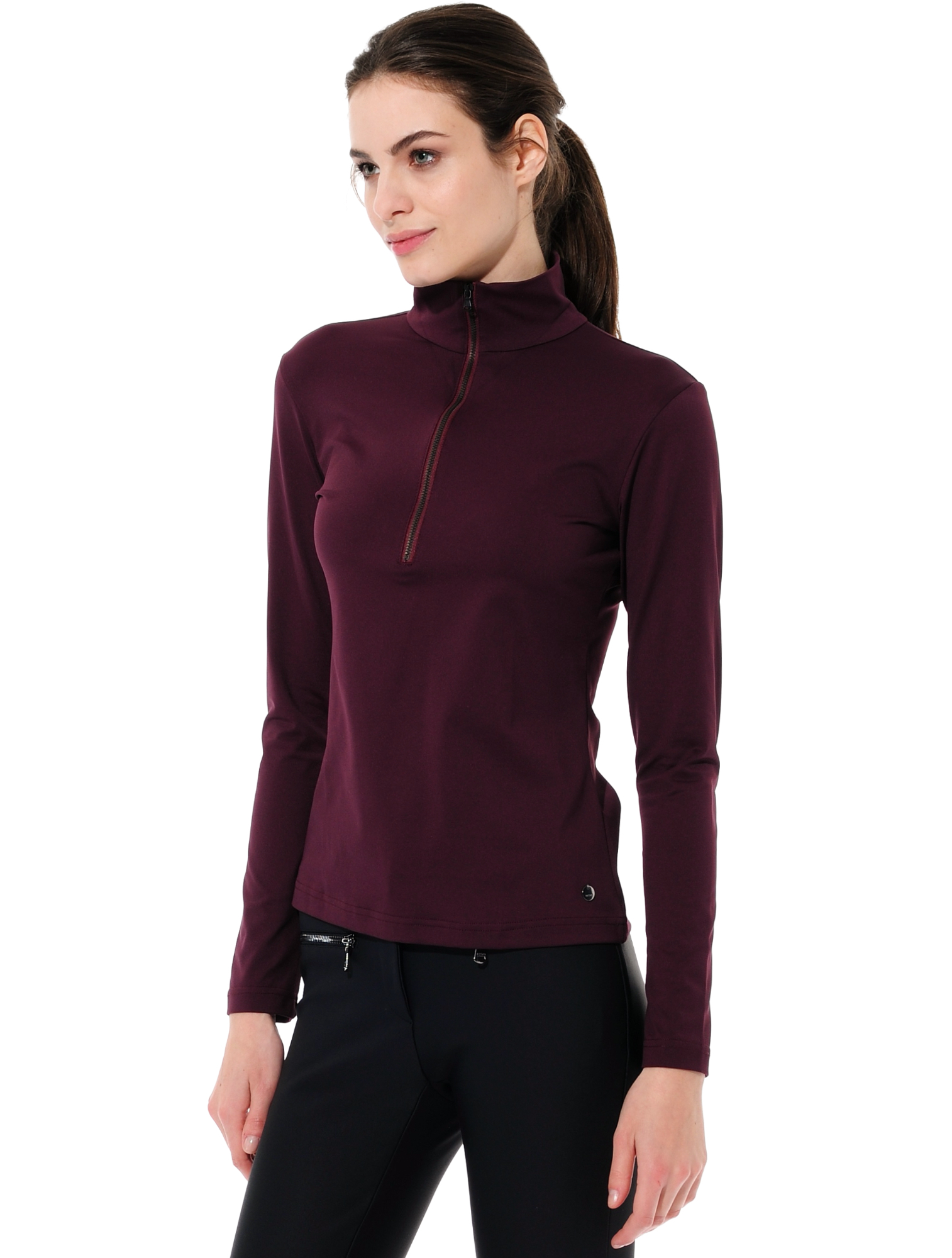 Meryl Zip Longsleeve burgundy