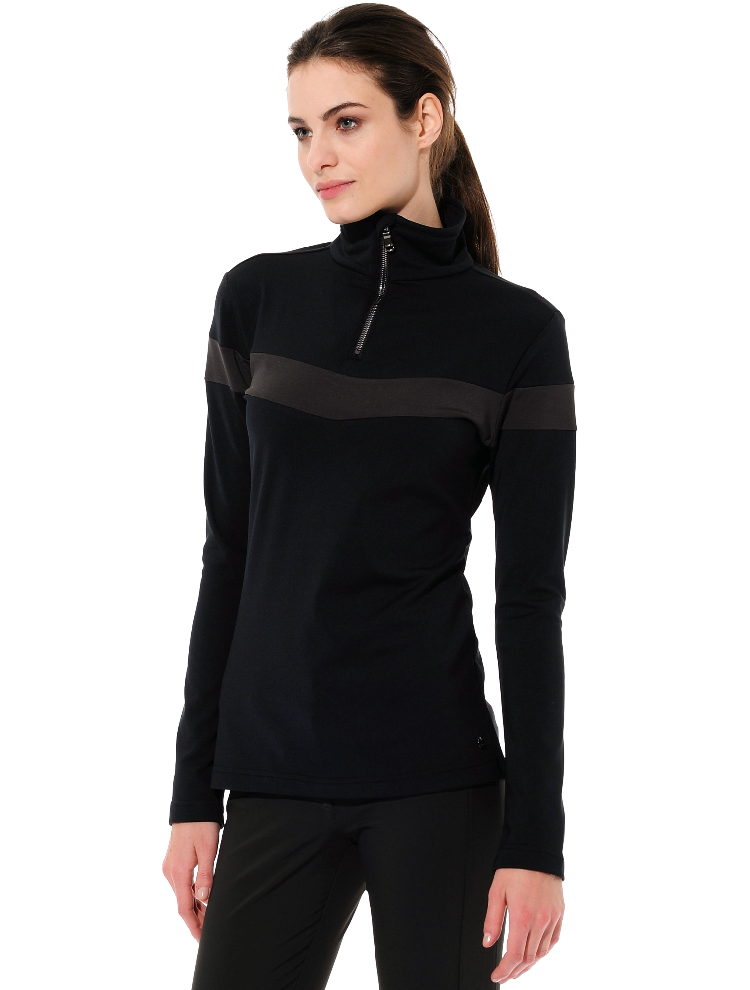 Softex Zip Longsleeve black/lava