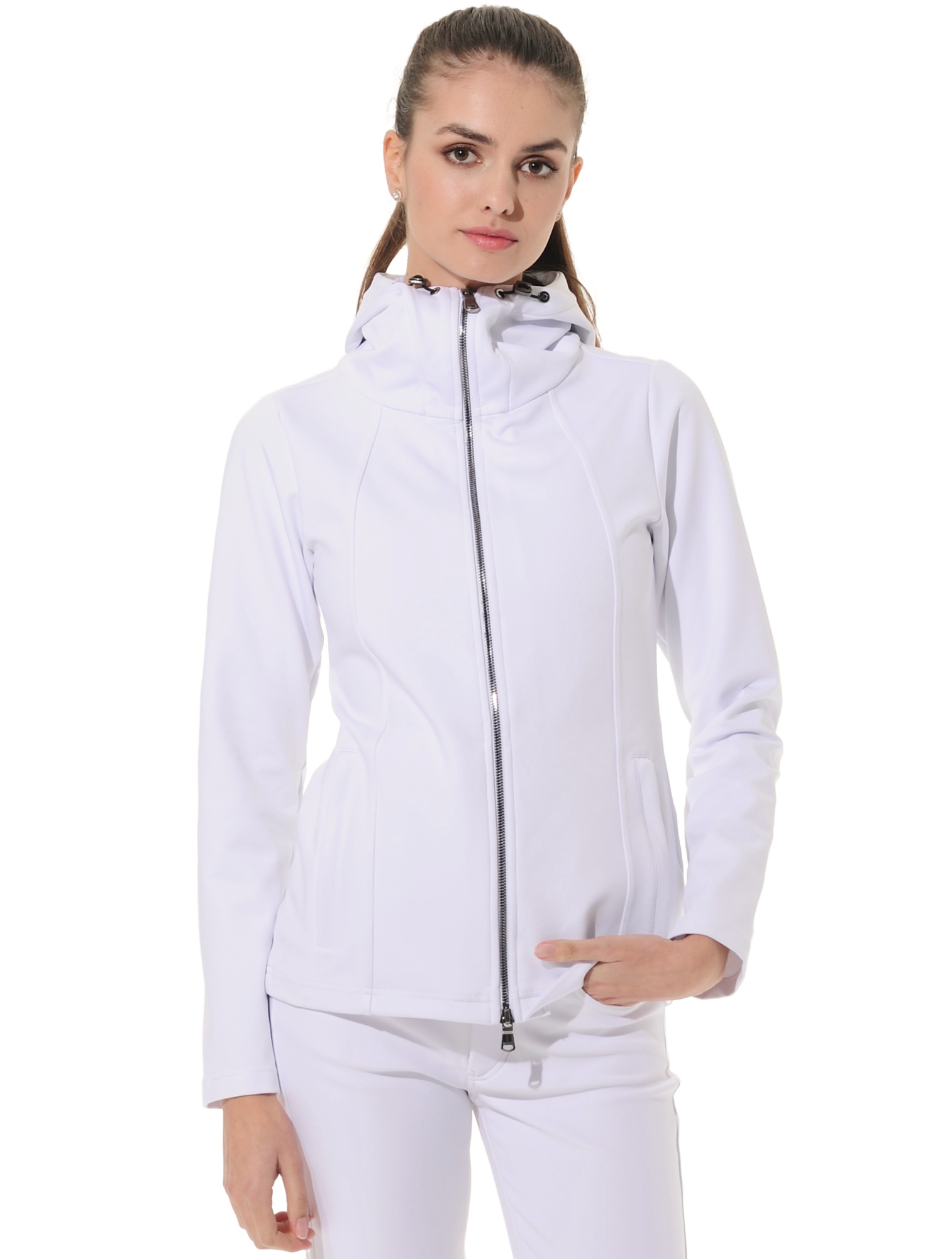 Hardshell Full Zip Hoodie white