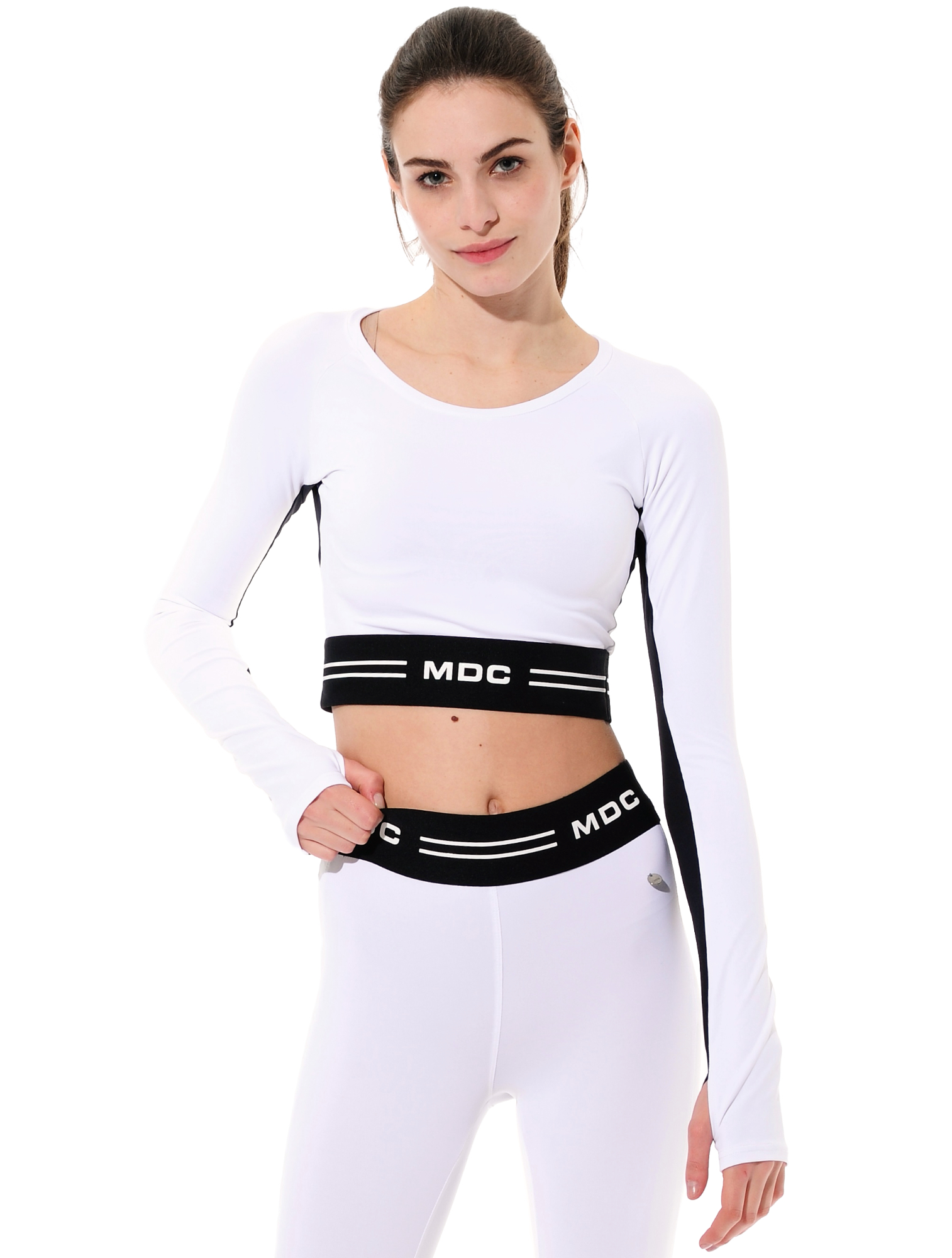 Meryl Crop Top white/black