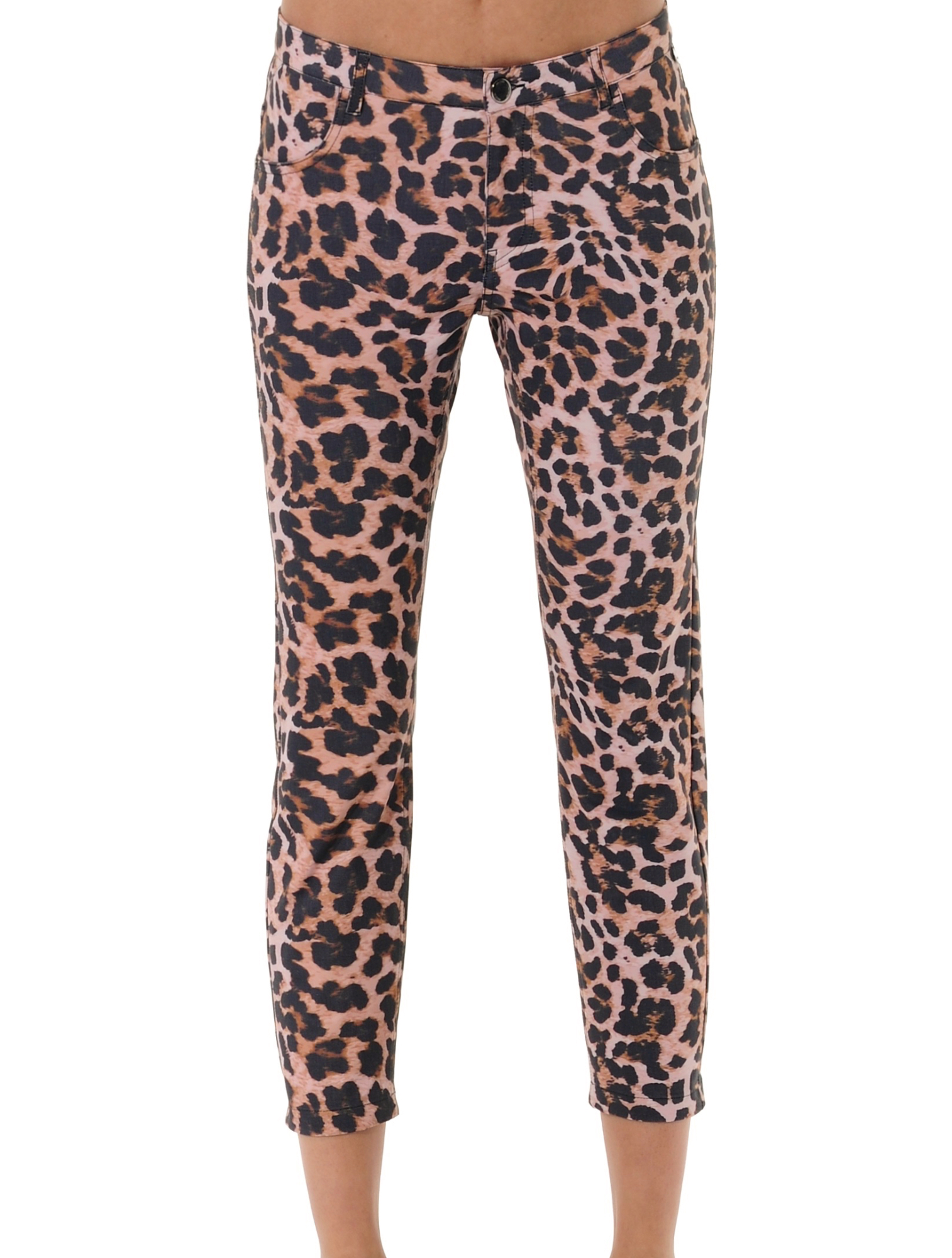 Leopard Print Cropped 5pockets natural