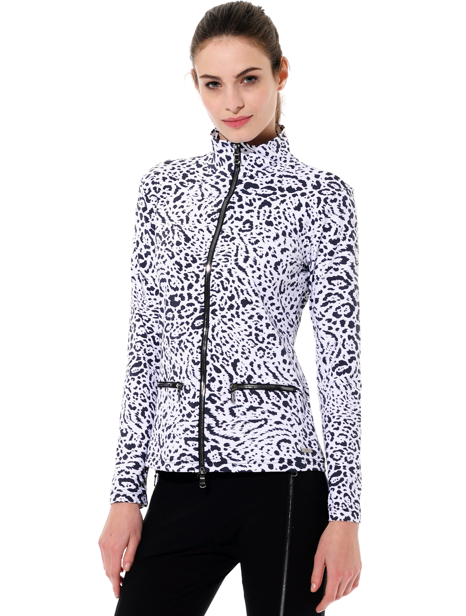 Ocelot print jacket black/white 