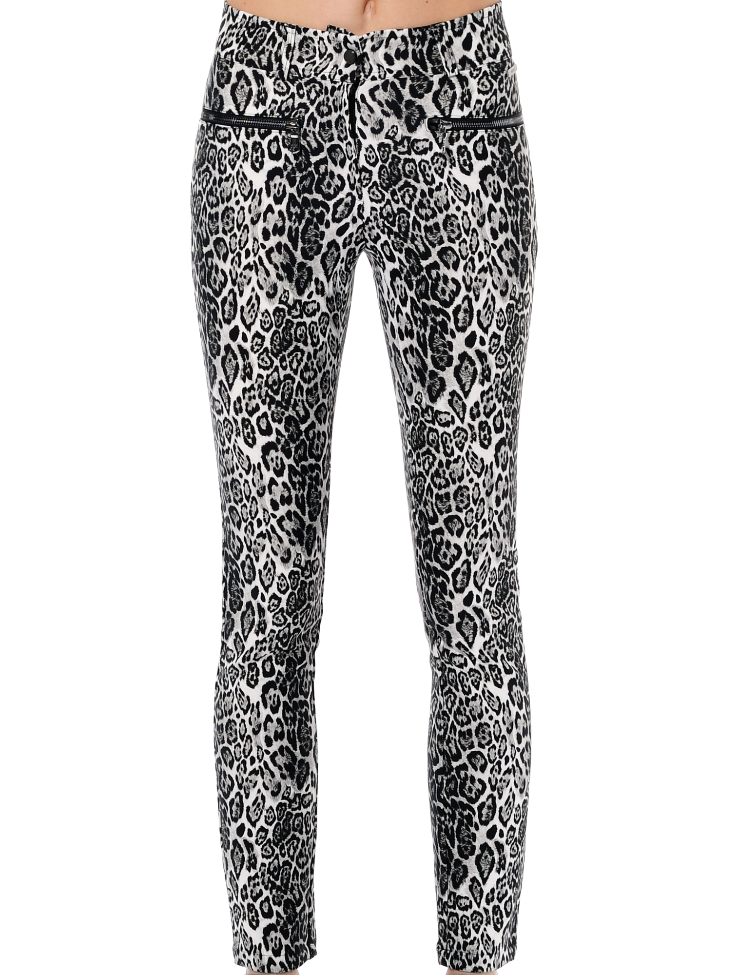 shape stretch Leo print thermo jeggings grey 