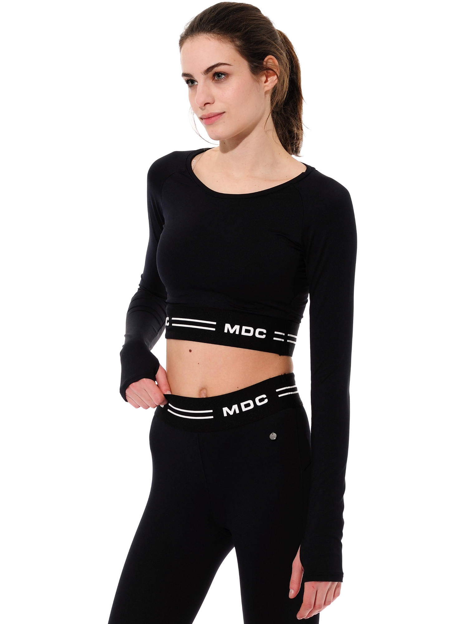 Meryl Crop Top black/white