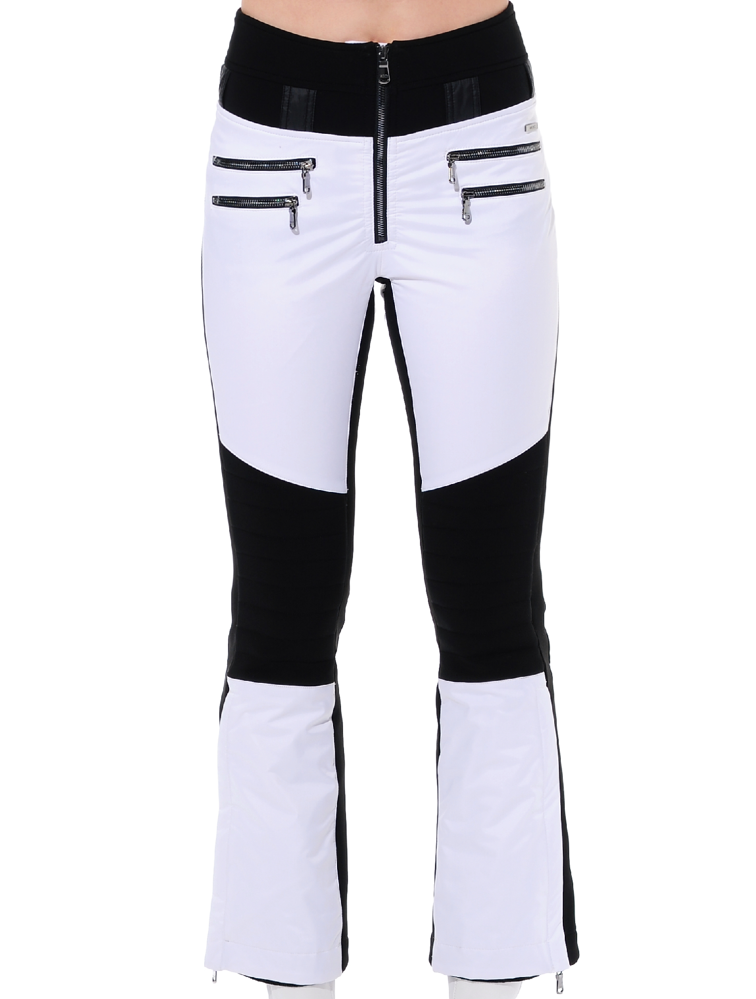 stretch ski pants white/black, 36