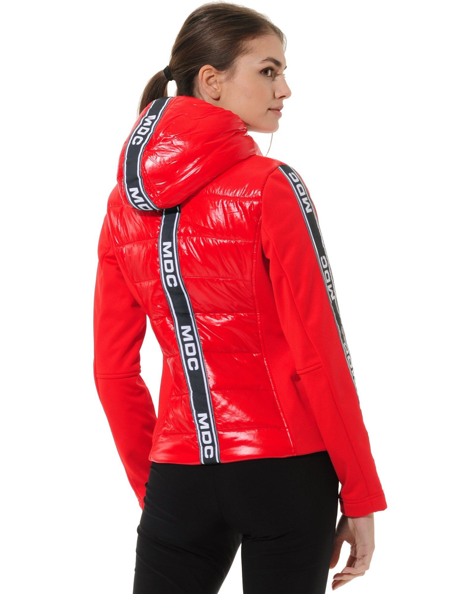 Shiny Power Stretch Hybridjacke red