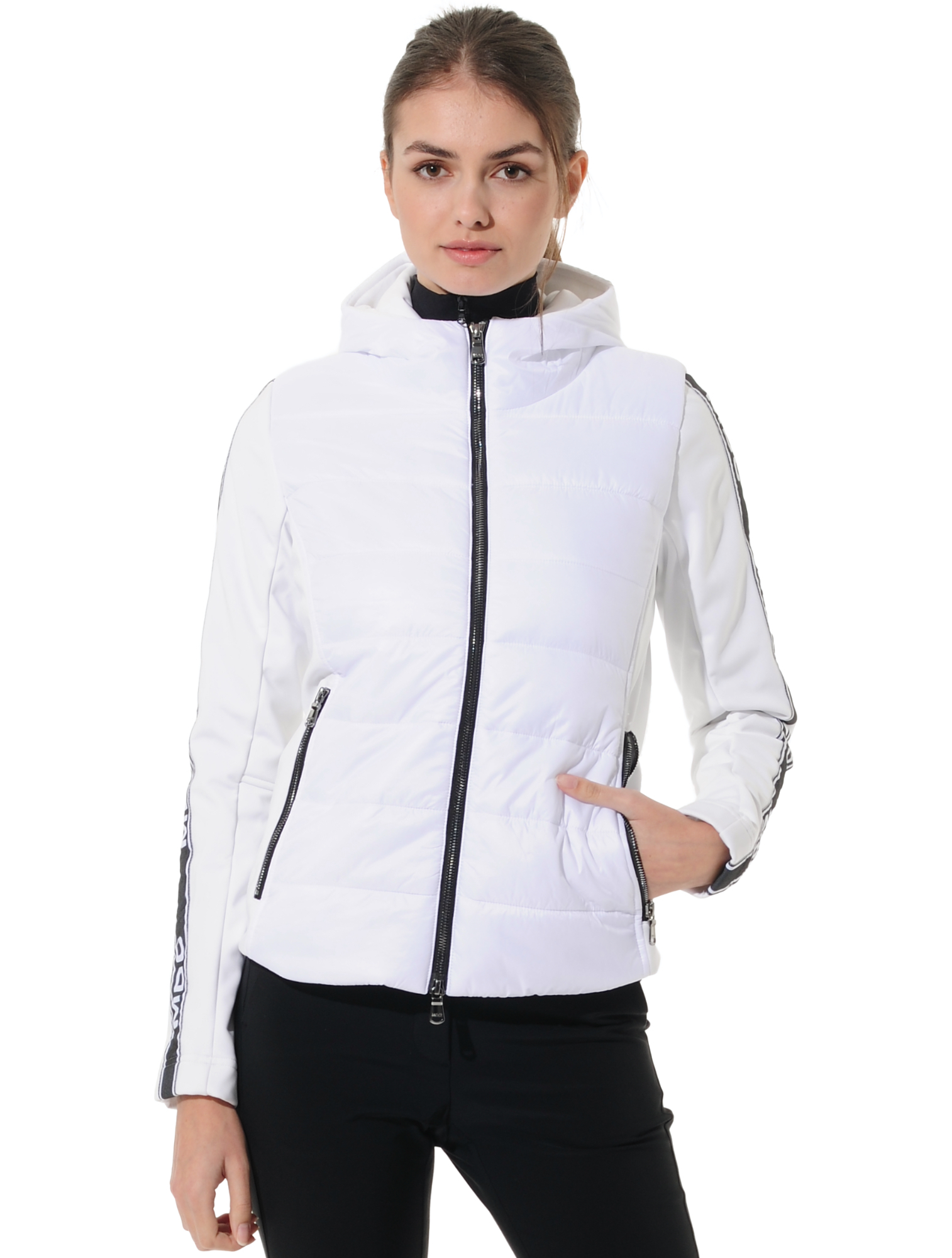 Power Stretch Hybridjacke white