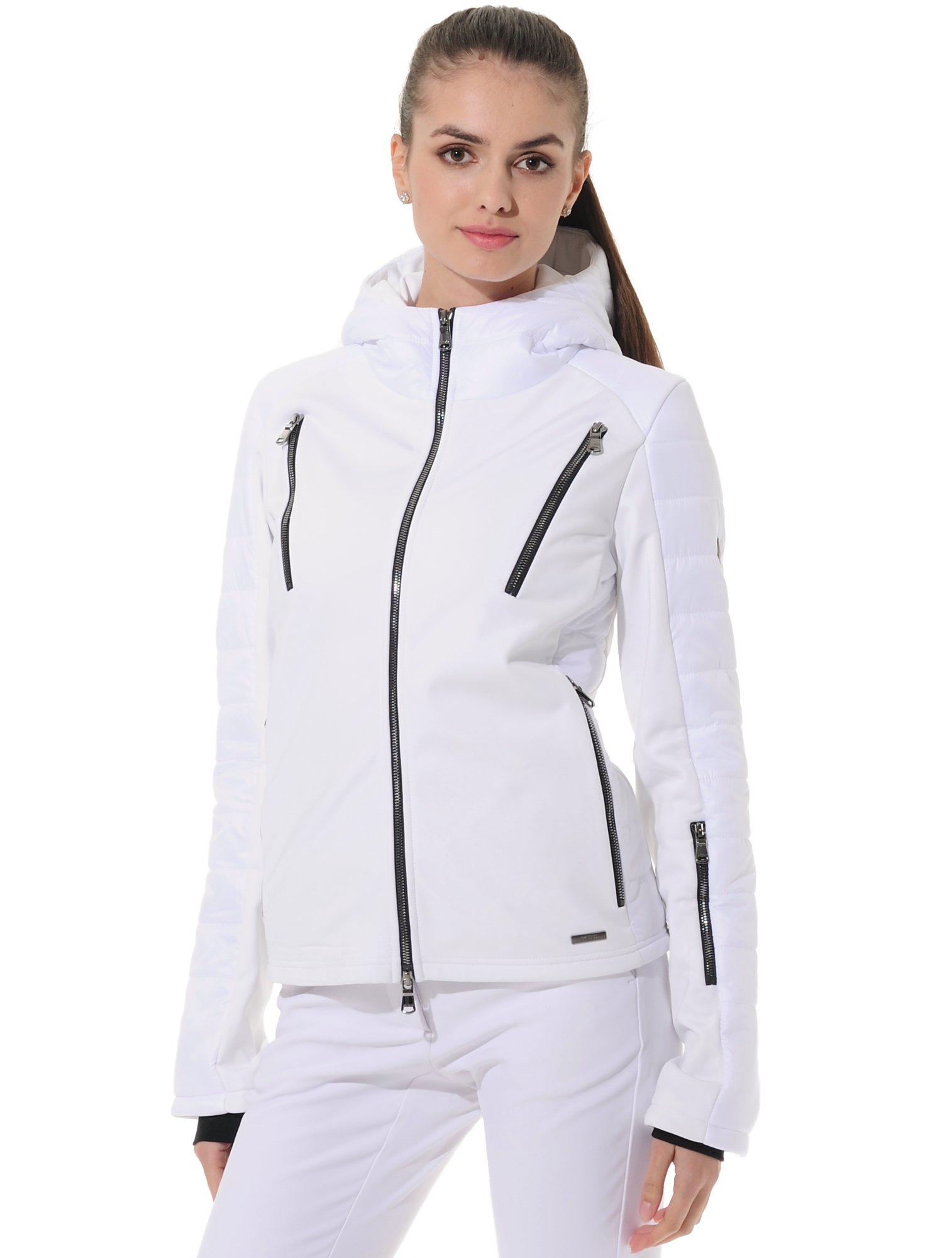 Power Stretch Hybridjacke white