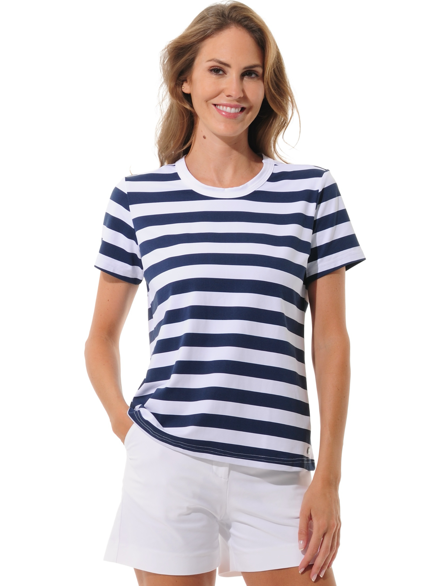 Yachting print t-shirt navy