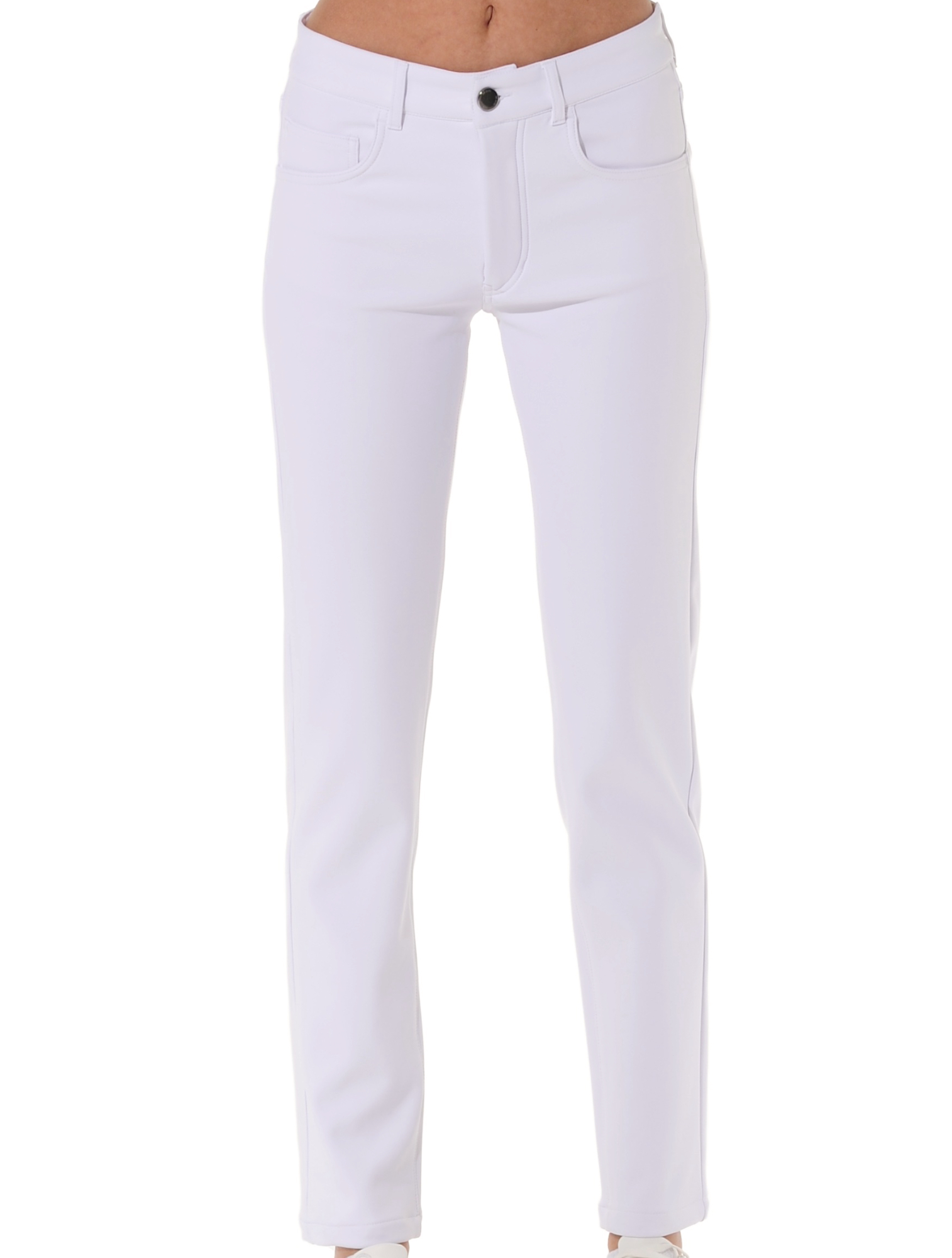 Thermo straight cut pants white