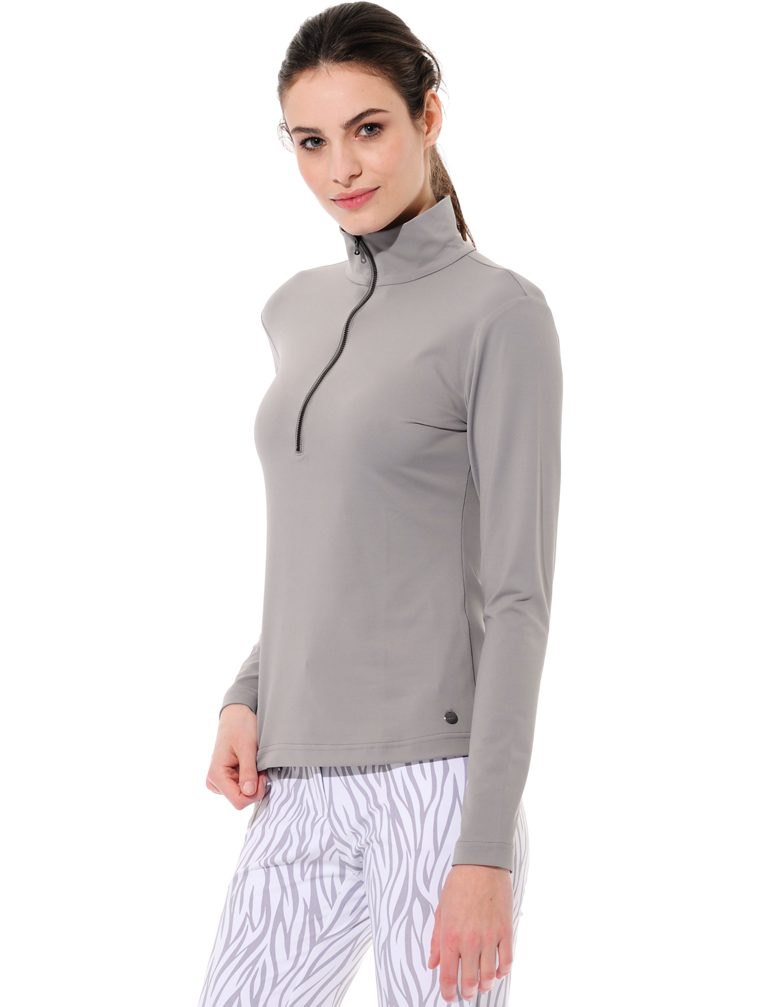 Meryl Zip Longsleeve grey